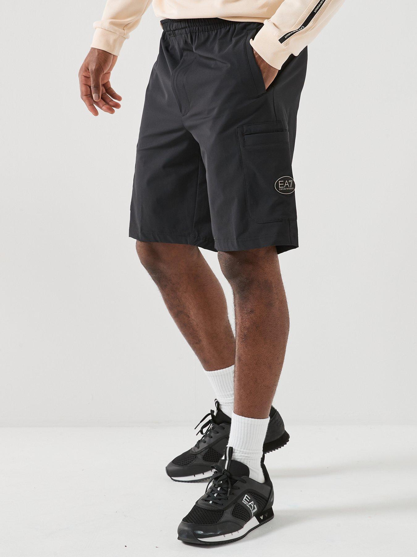 EA7 Emporio Armani Golf Pro Cargo Shorts - Black