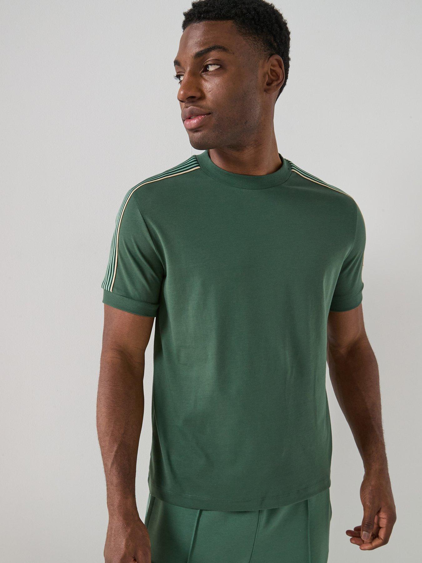 EA7 Emporio Armani Train Premium Taped Sleeve T-Shirt - Dark Green