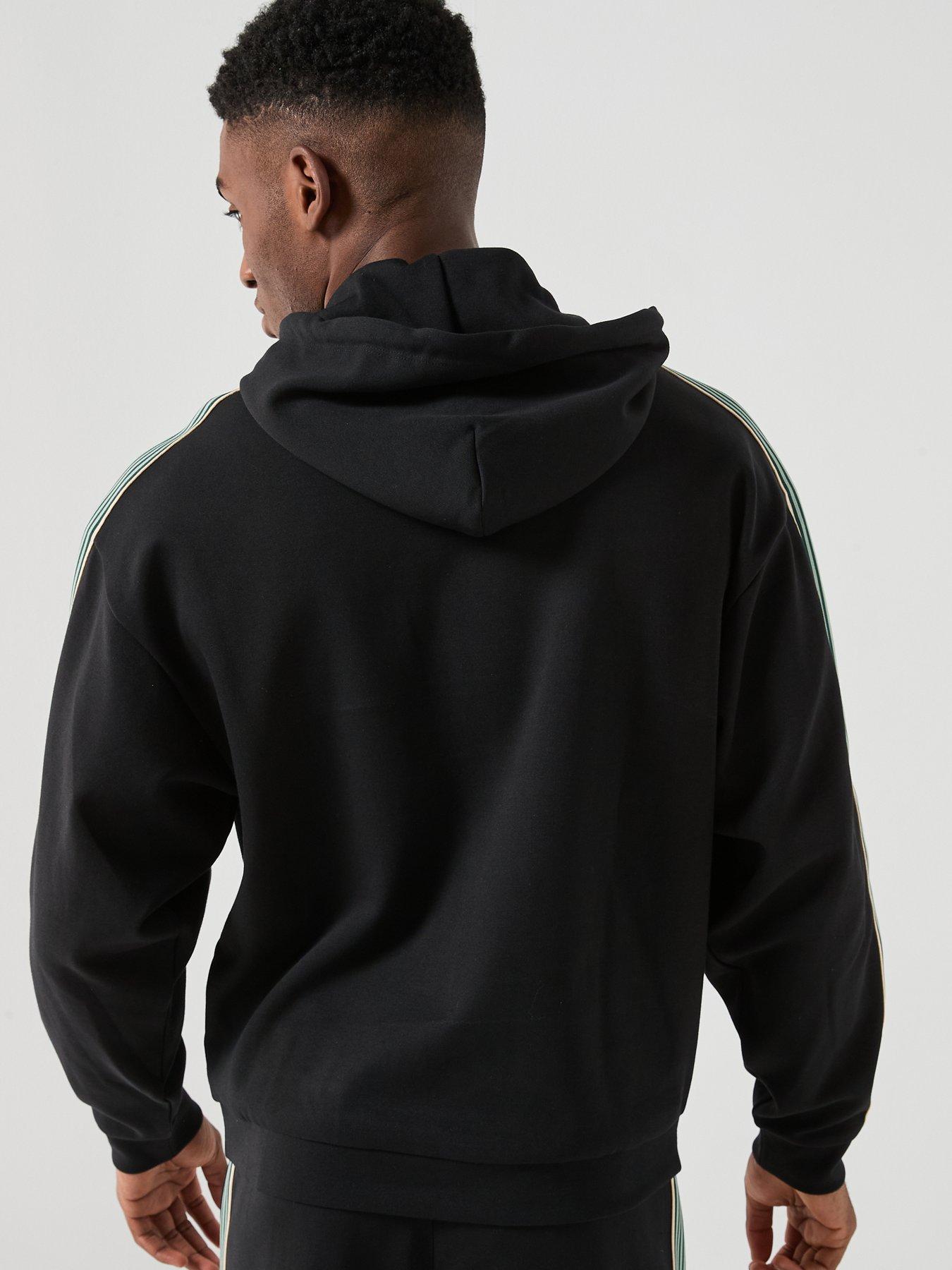 Image 2 of 6 of EA7 Emporio Armani Train Premium Taped Sleeve Overhead Hoodie - Black
