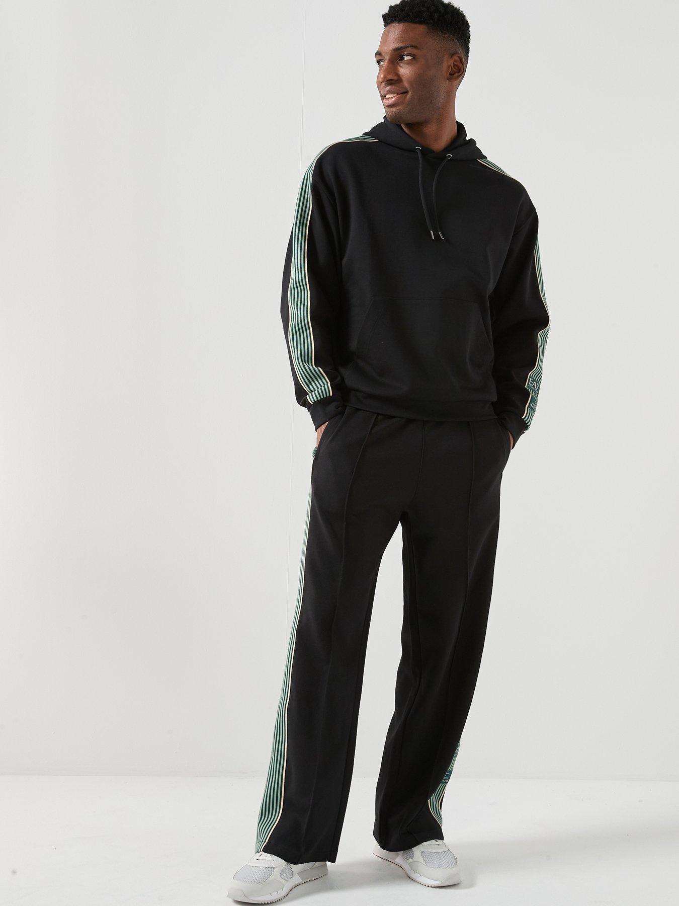 Image 3 of 6 of EA7 Emporio Armani Train Premium Taped Sleeve Overhead Hoodie - Black