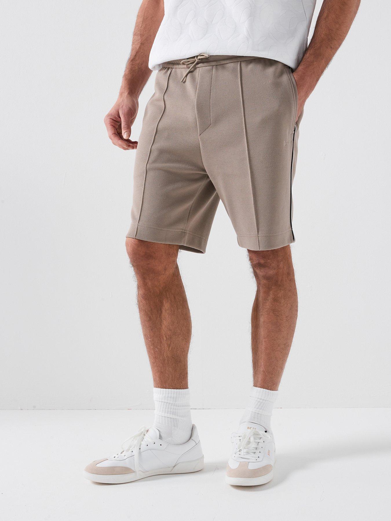  image of boss-jersey-shorts-light-khaki
