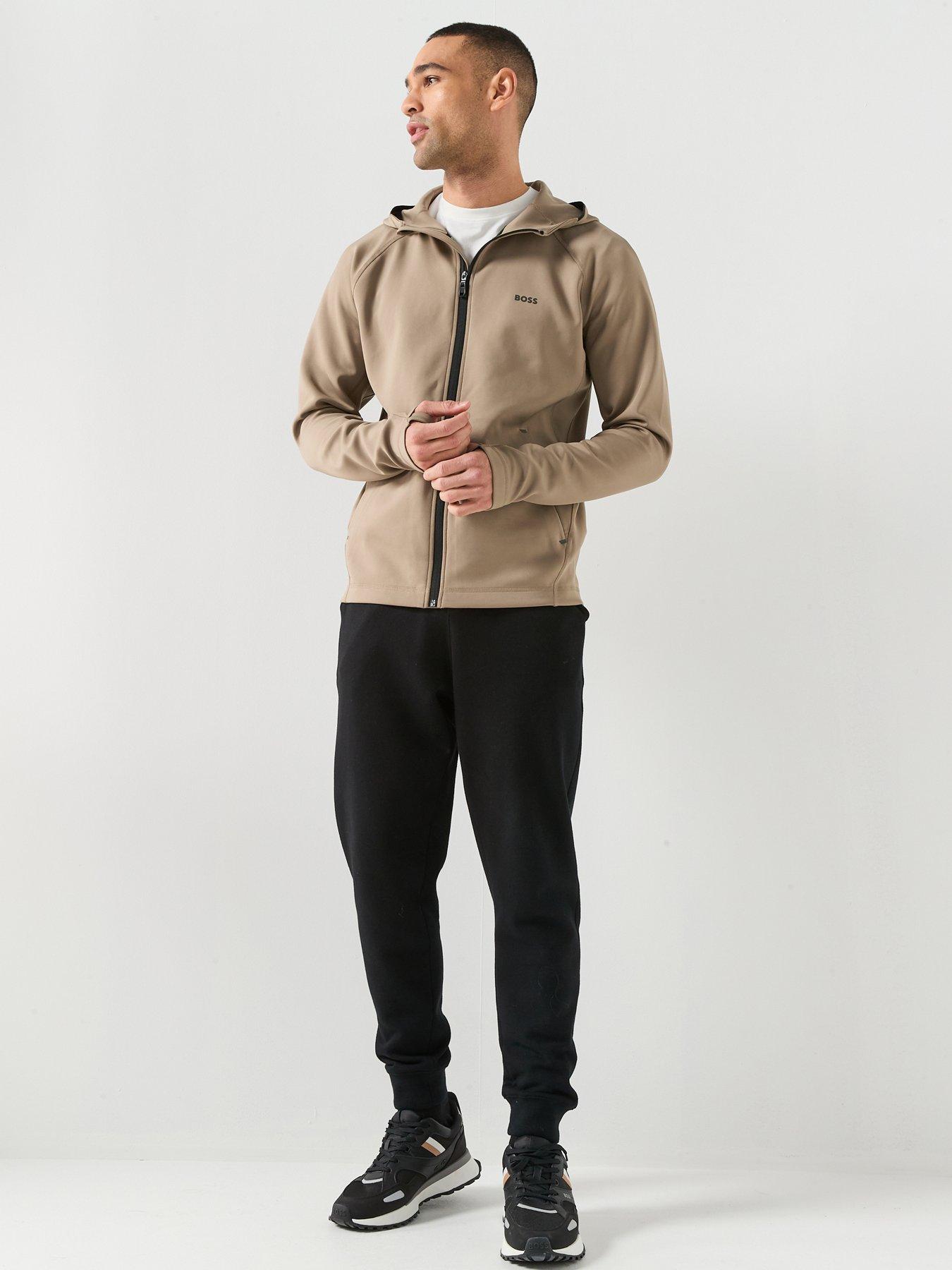 Image 3 of 6 of BOSS Sicon Active Full Zip Hoodie - Khaki