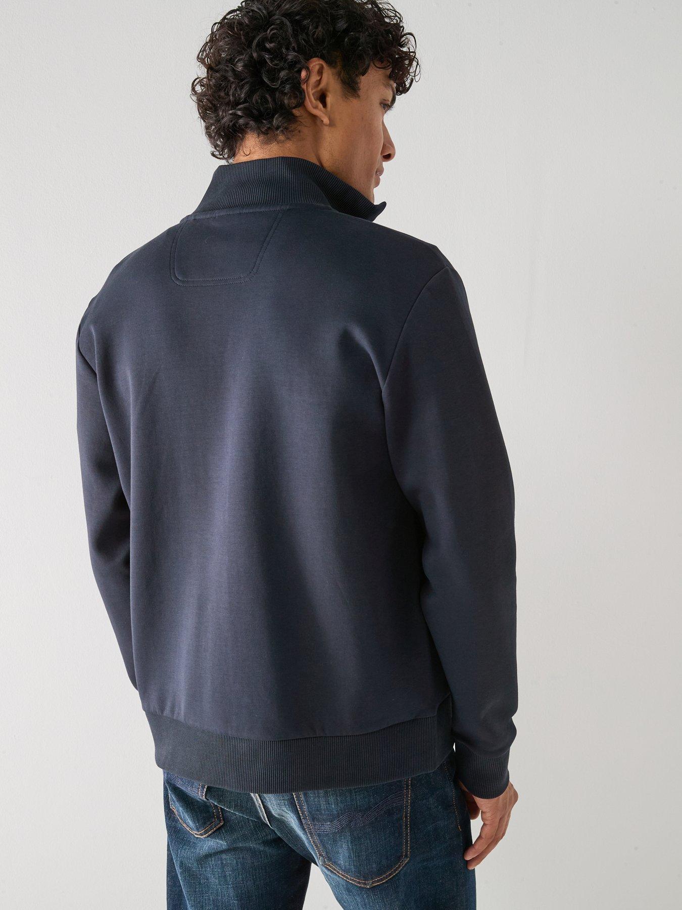 stillFront image of boss-skaz-full-zip-jacket-navy