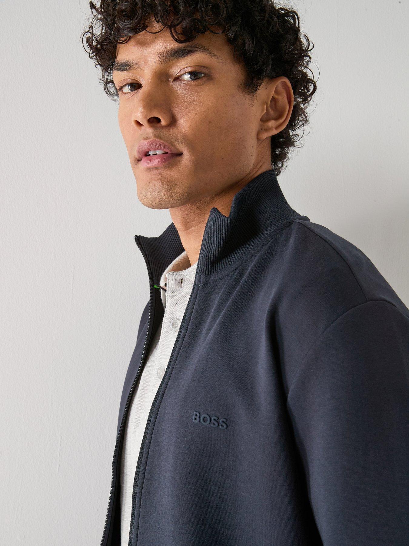  image of boss-skaz-full-zip-jacket-navy