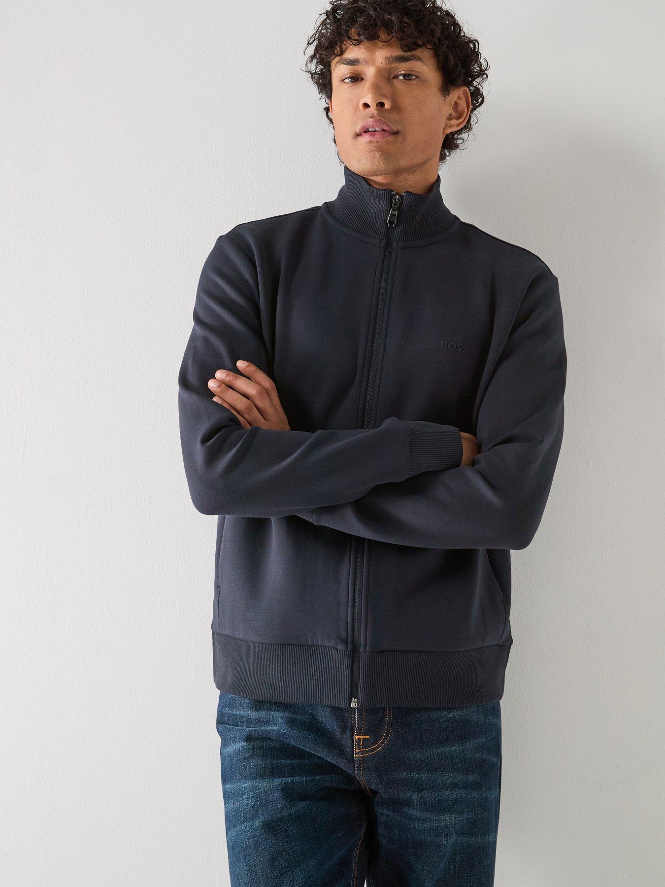  image of boss-skaz-full-zip-jacket-navy