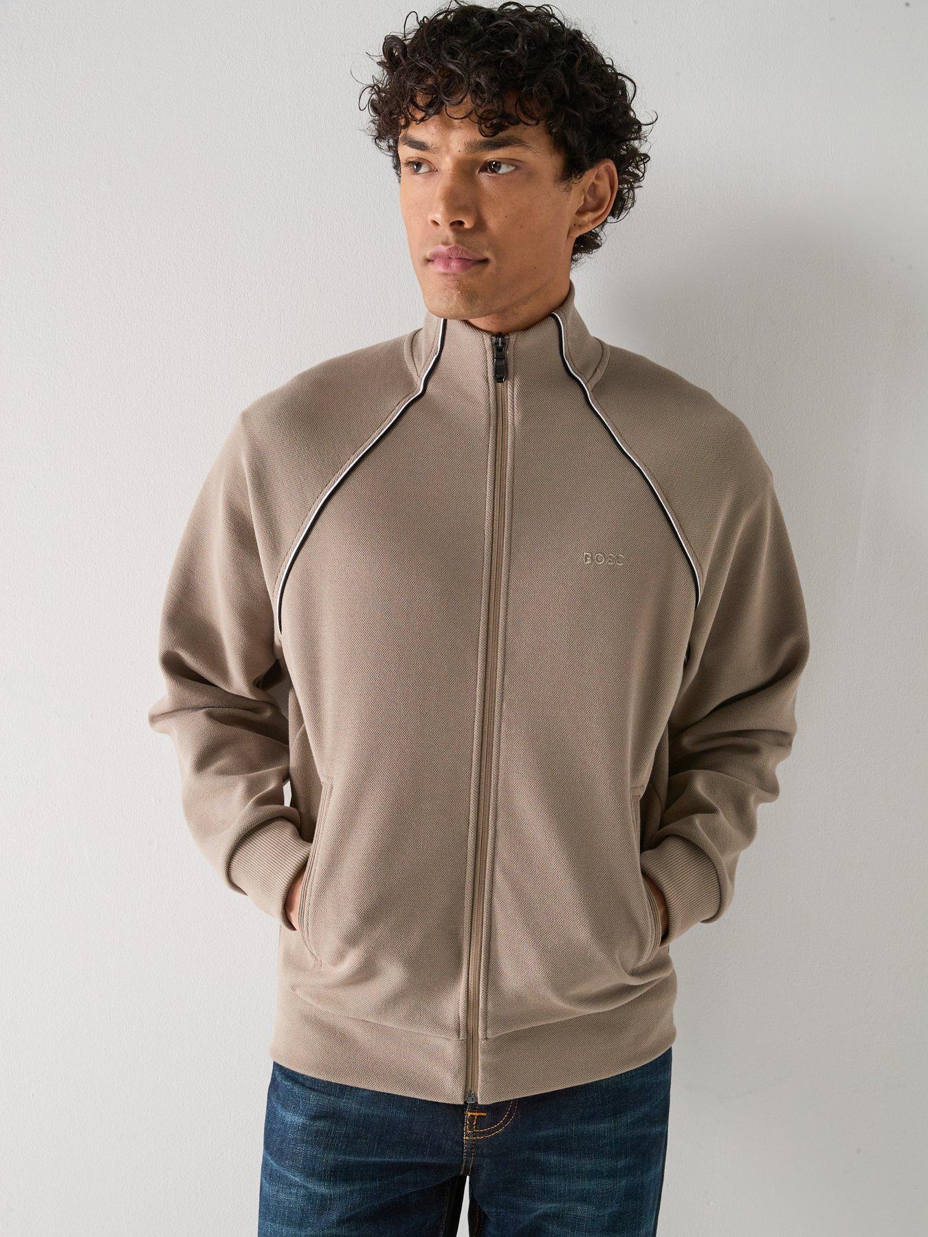  image of boss-skaz-relaxed-fit-full-zip-jacket-green