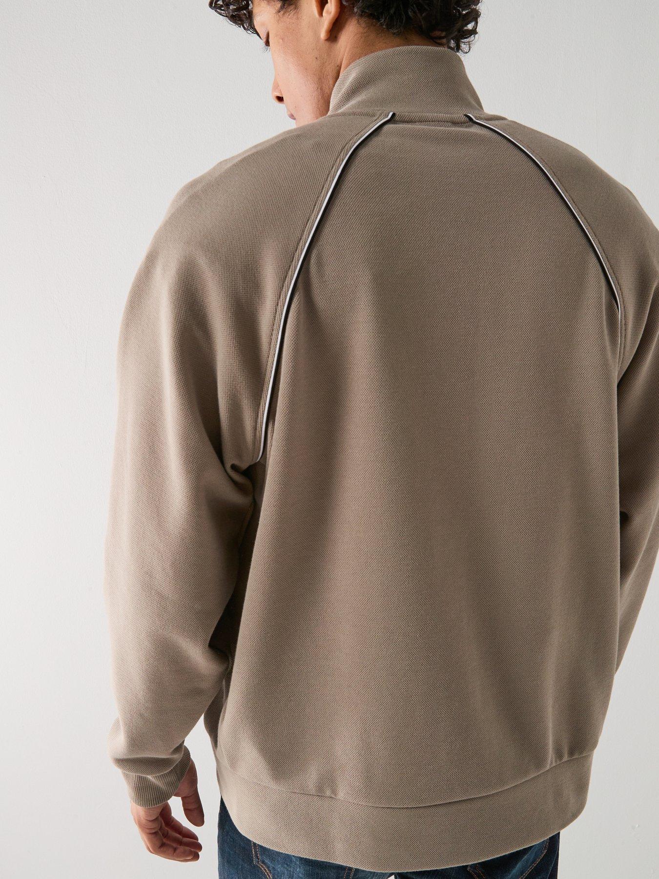  image of boss-skaz-relaxed-fit-full-zip-jacket-green