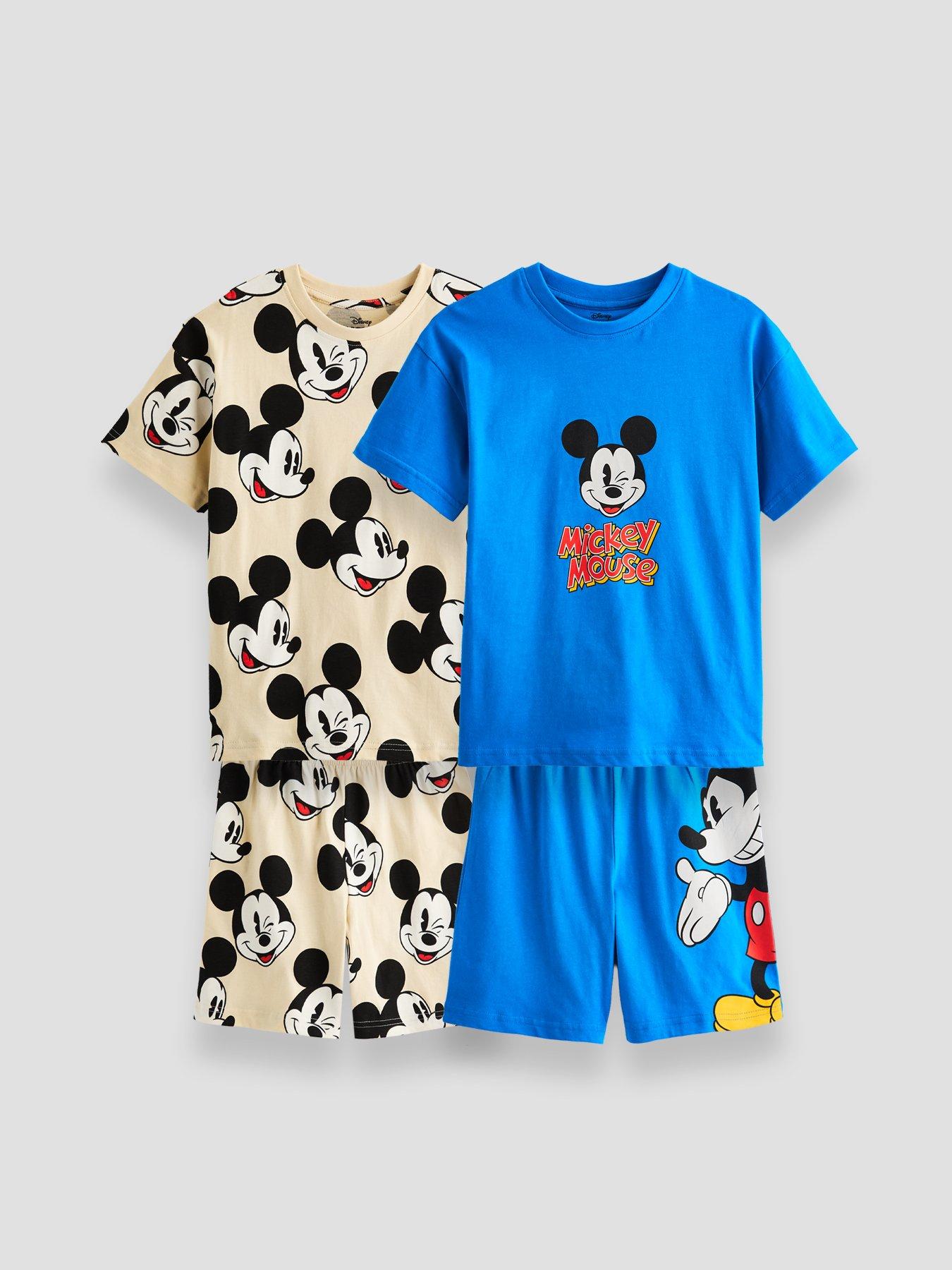 The Very Collection Mickey Mouse 2 Pack Shortie Pyjamas - Multi