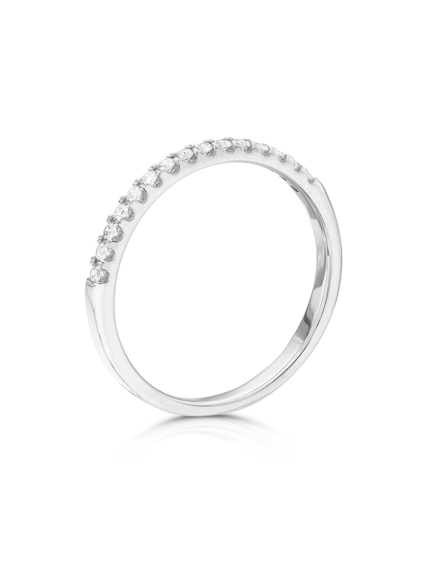 Image 3 of 4 of Ernest Jones Platinum Claw Set Eternity 015Ct Diamond Ring - White