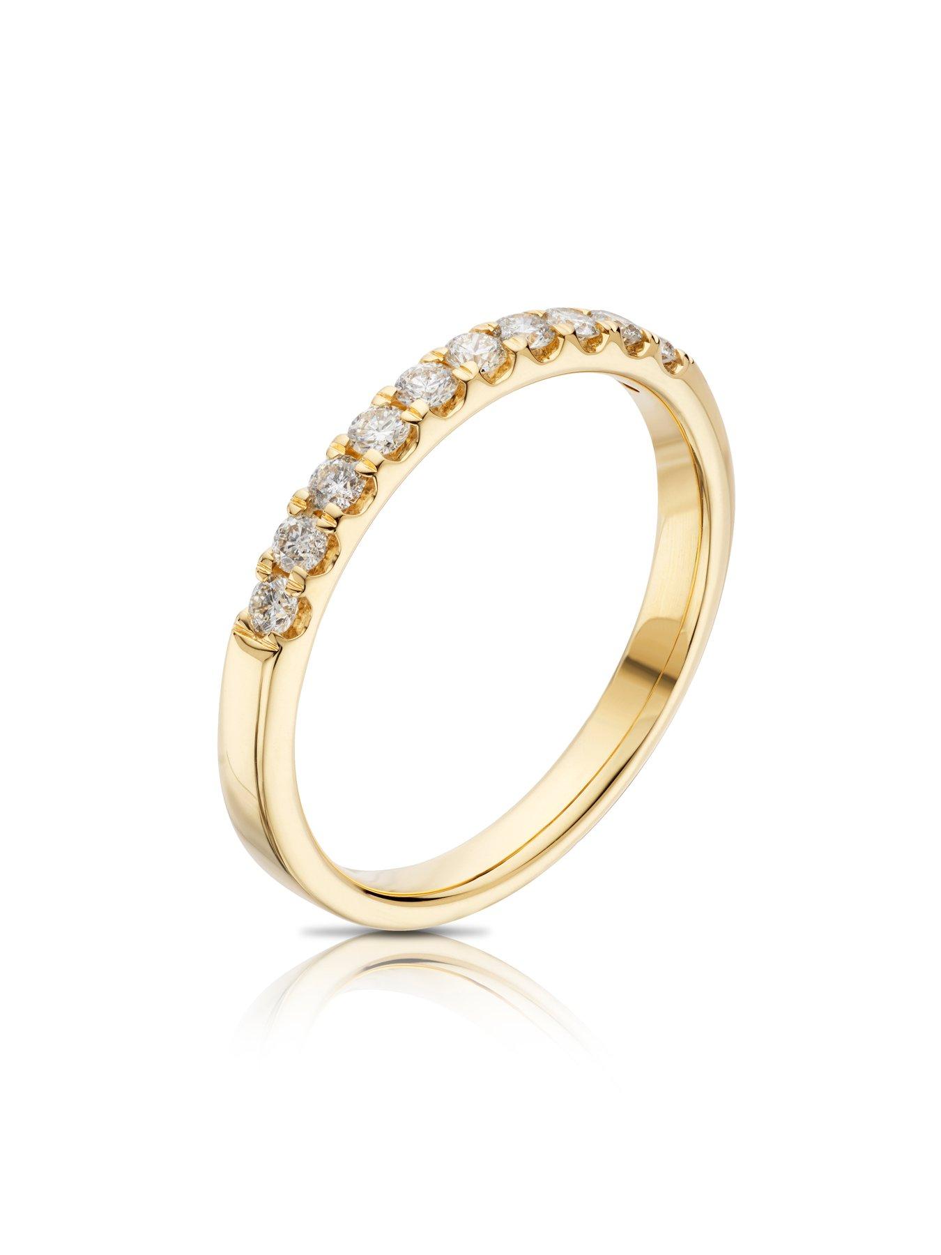 Image 2 of 4 of Ernest Jones 14Ct Gold Claw Set Eternity 025Ct Diamond Ring
