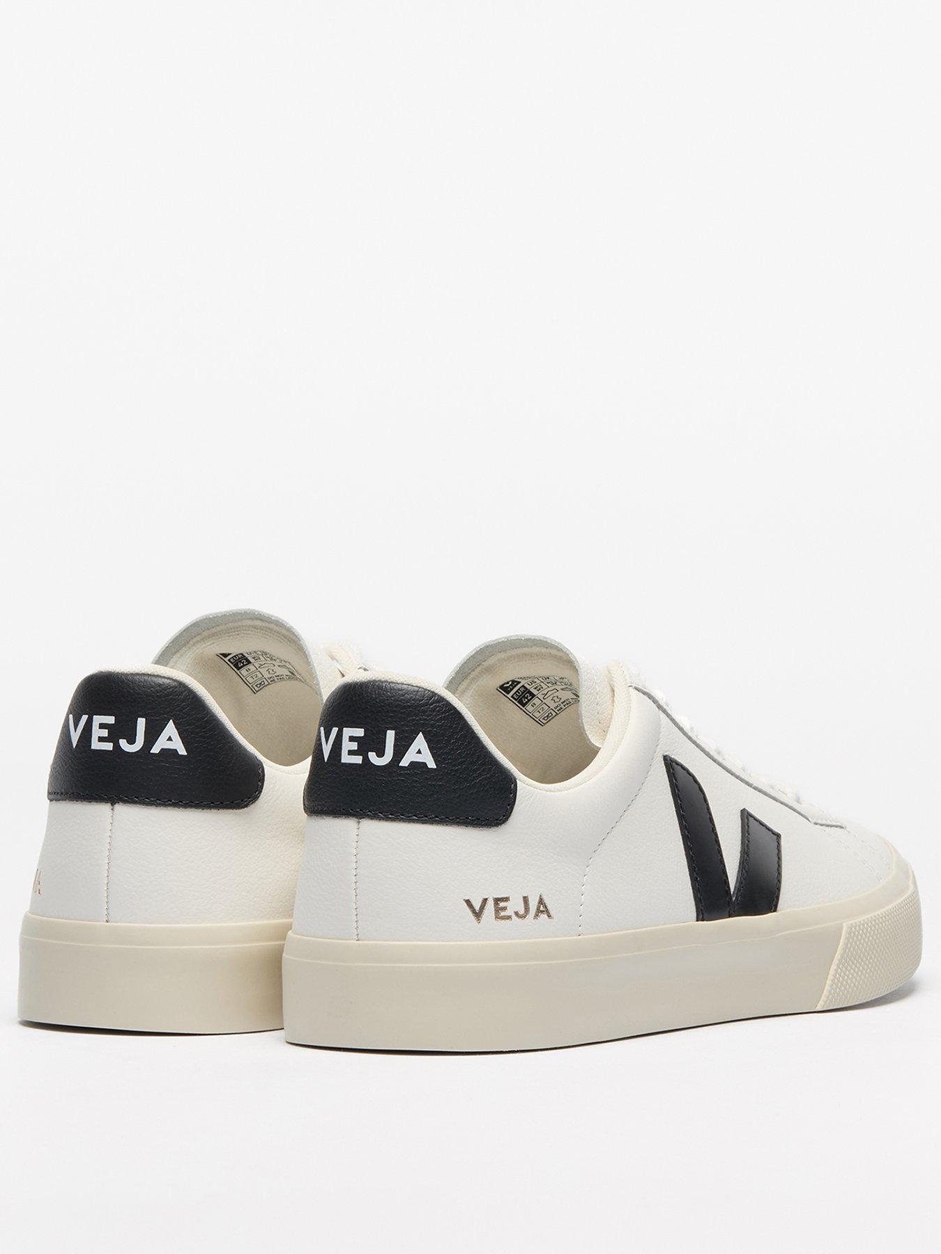 Image 2 of 3 of Veja Mens Campo Leather Trainers - White Black