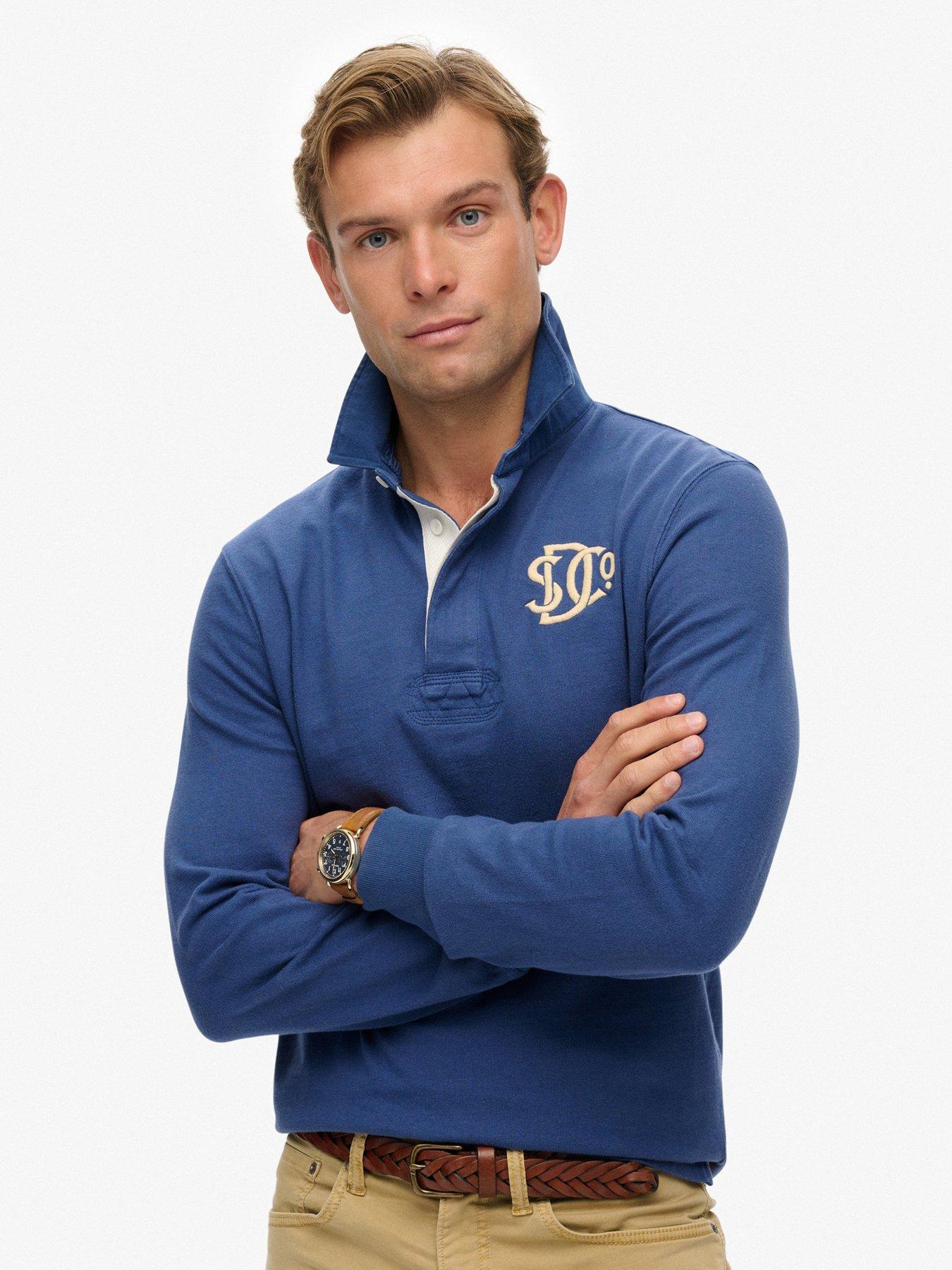  image of superdry-vintage-athletic-rugby-long-sleeve-t-shirt-blue