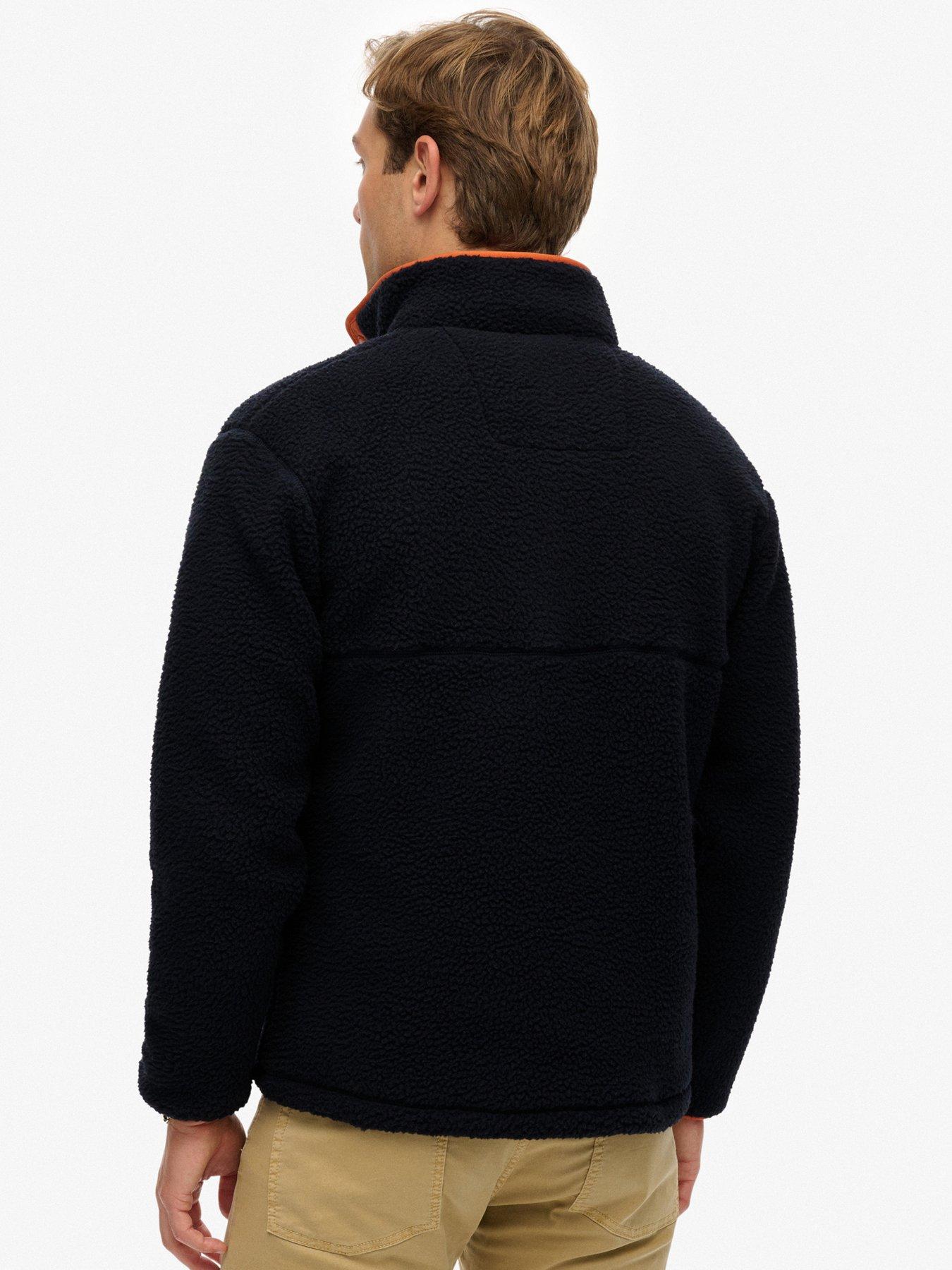 stillFront image of superdry-superdry-fuji-fleece-half-zip-jacket-navy