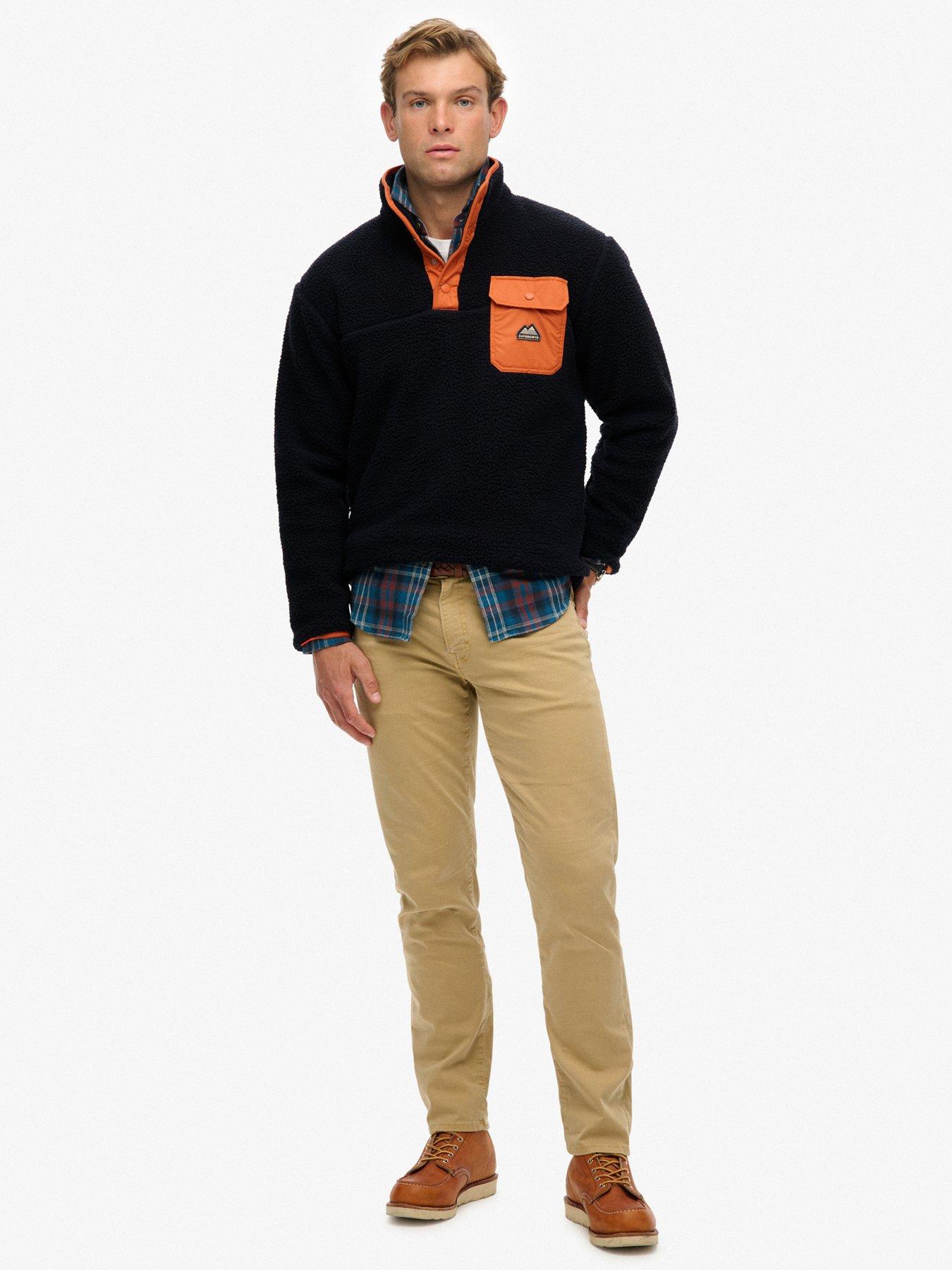  image of superdry-superdry-fuji-fleece-half-zip-jacket-navy