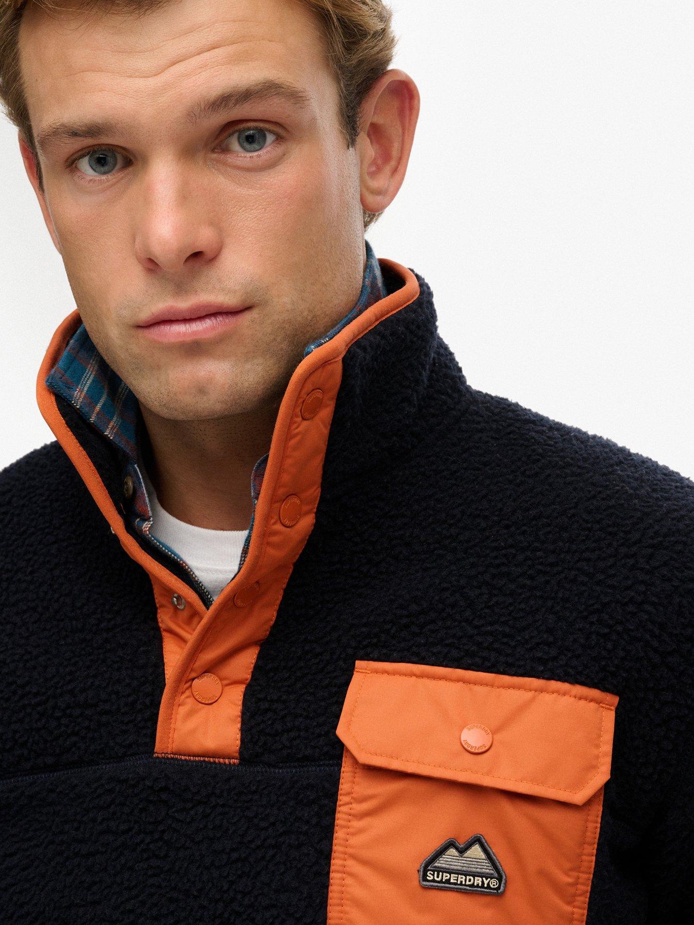  image of superdry-superdry-fuji-fleece-half-zip-jacket-navy