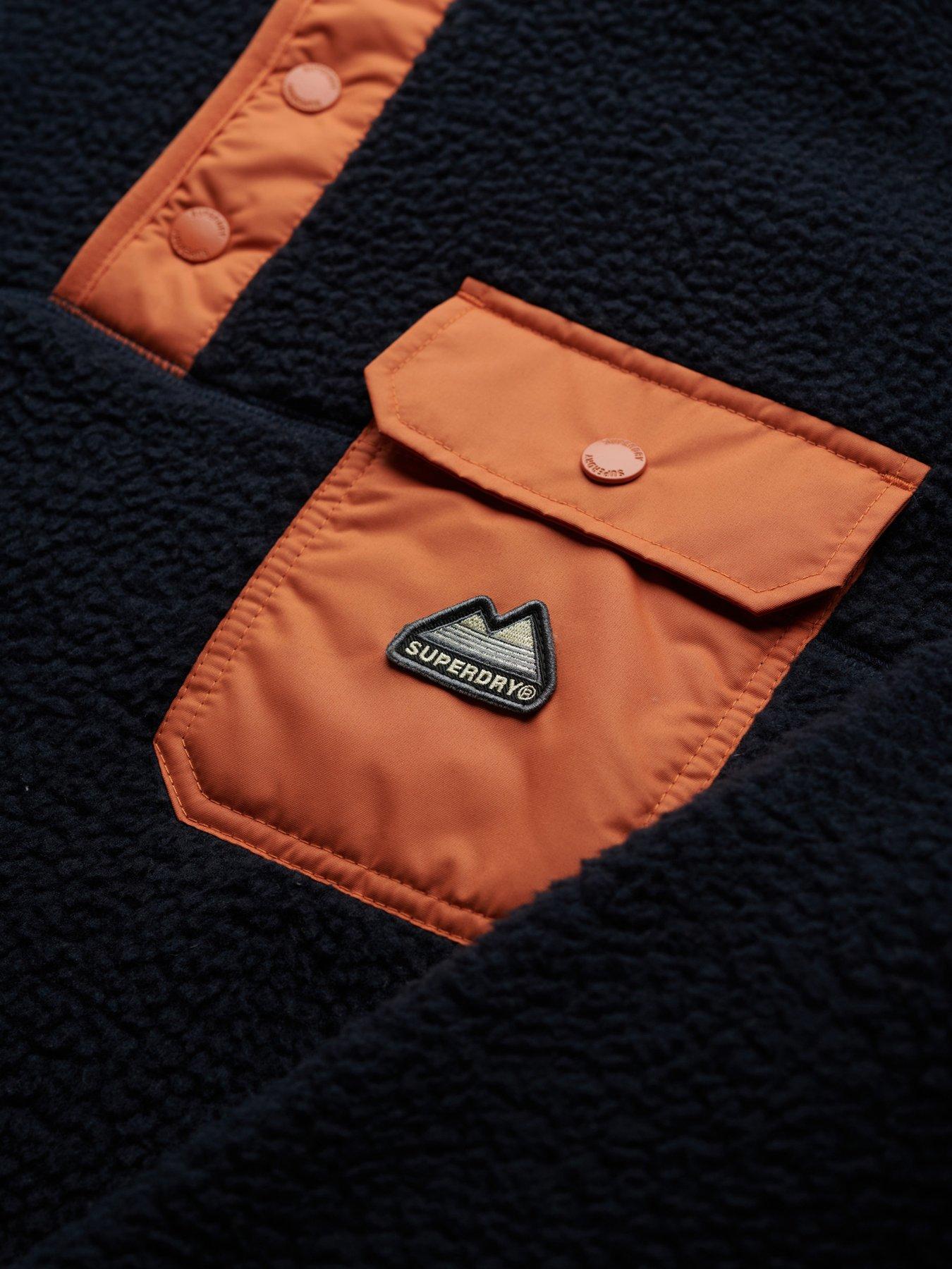  image of superdry-superdry-fuji-fleece-half-zip-jacket-navy