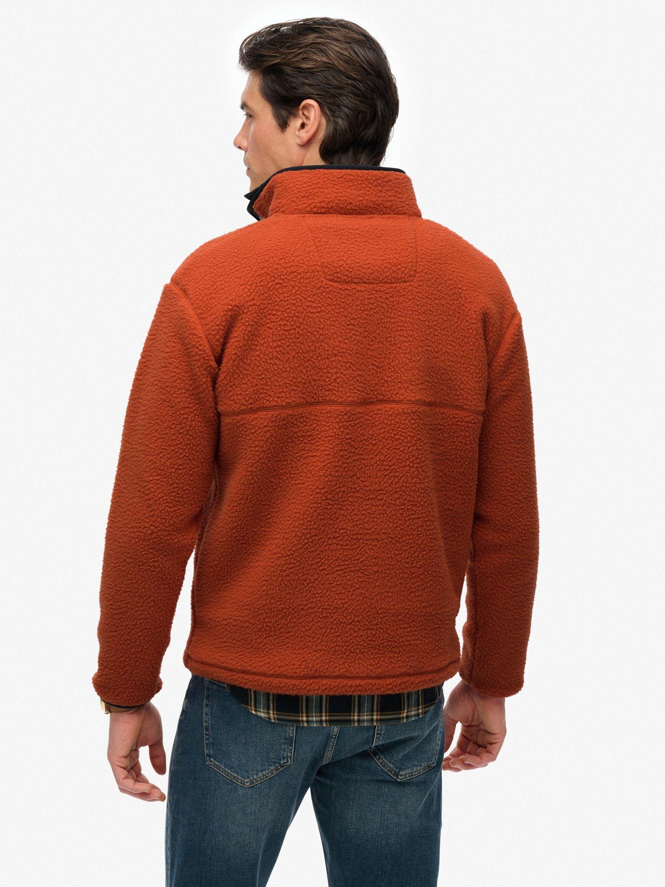  image of superdry-fuji-fleece-half-zip-jacket-orange