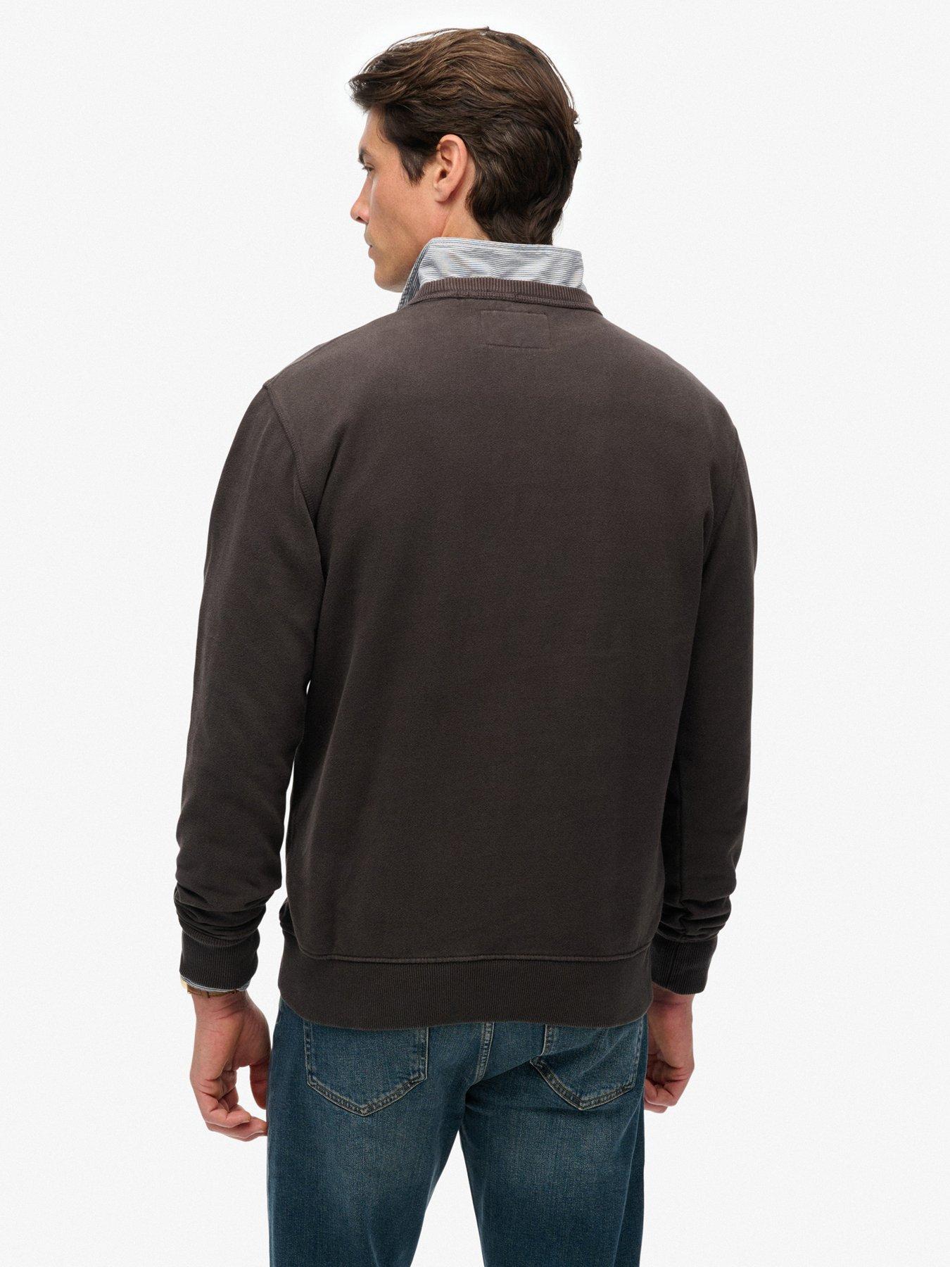  image of superdry-merchant-graphic-sweatshirt-brown