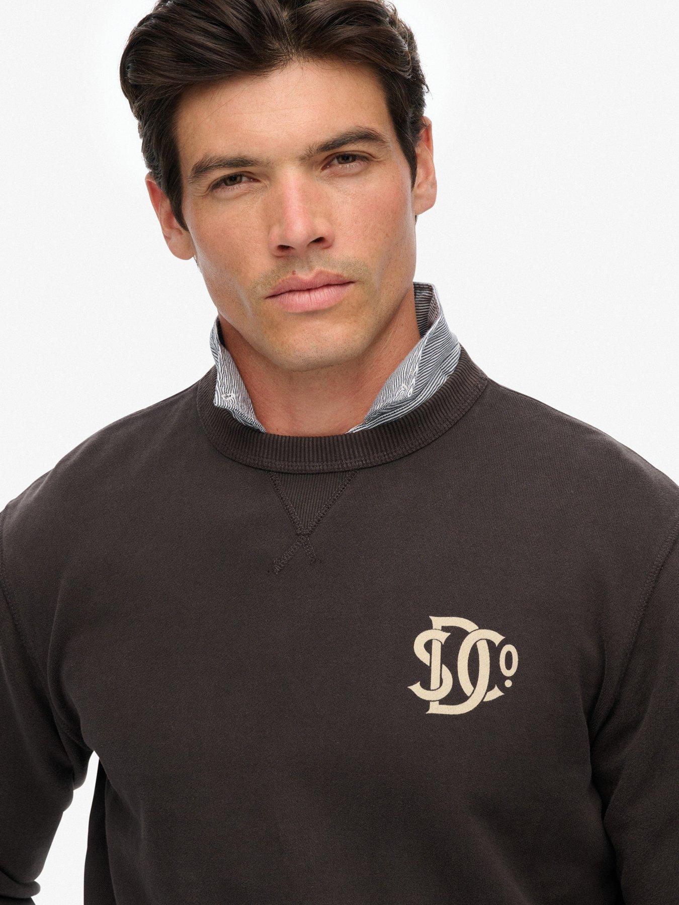  image of superdry-merchant-graphic-sweatshirt-brown