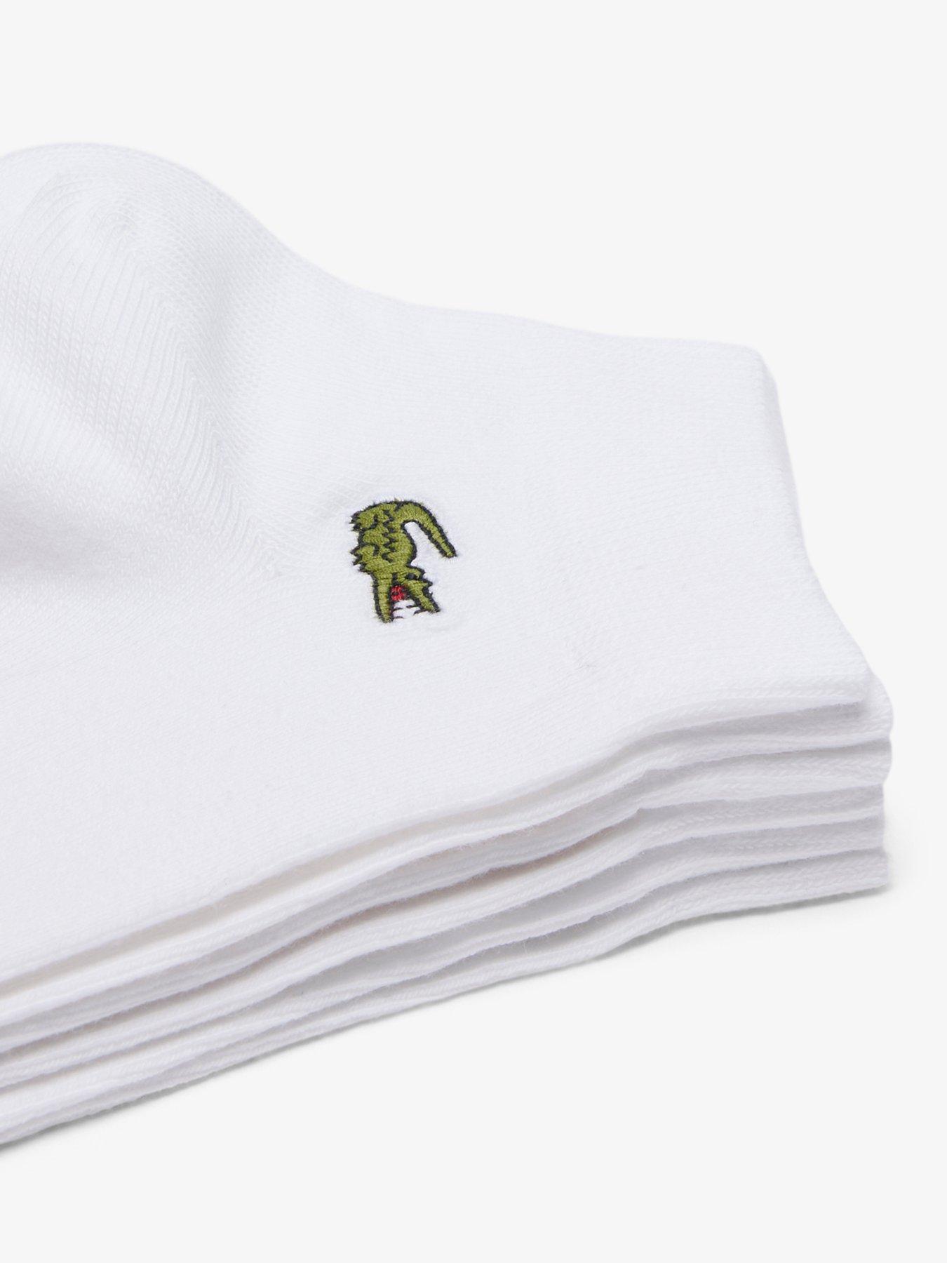 Image 3 of 3 of Lacoste 3-Pack Ankle Socks - White
