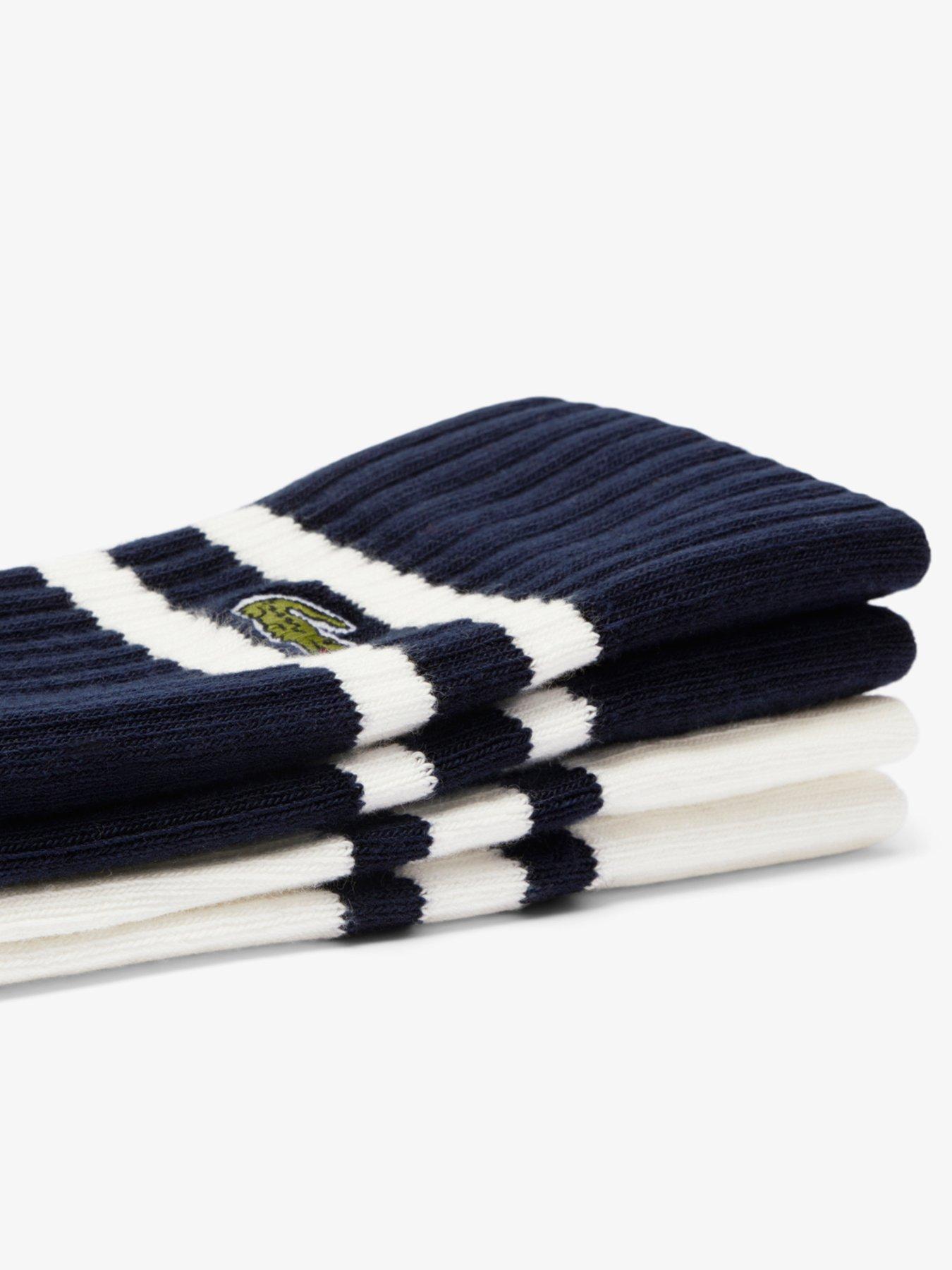  image of lacoste-2-pack-terry-crew-socks-multi