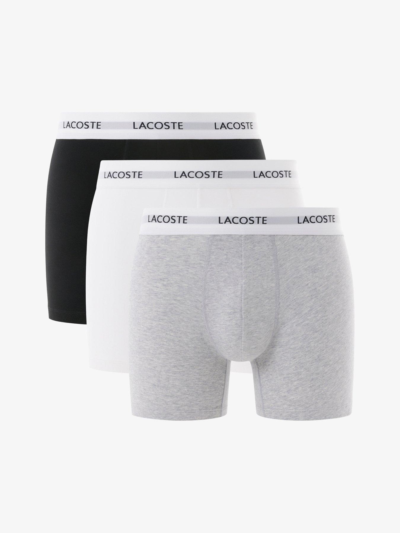 front image of lacoste-3-pack-cotton-boxers-multi