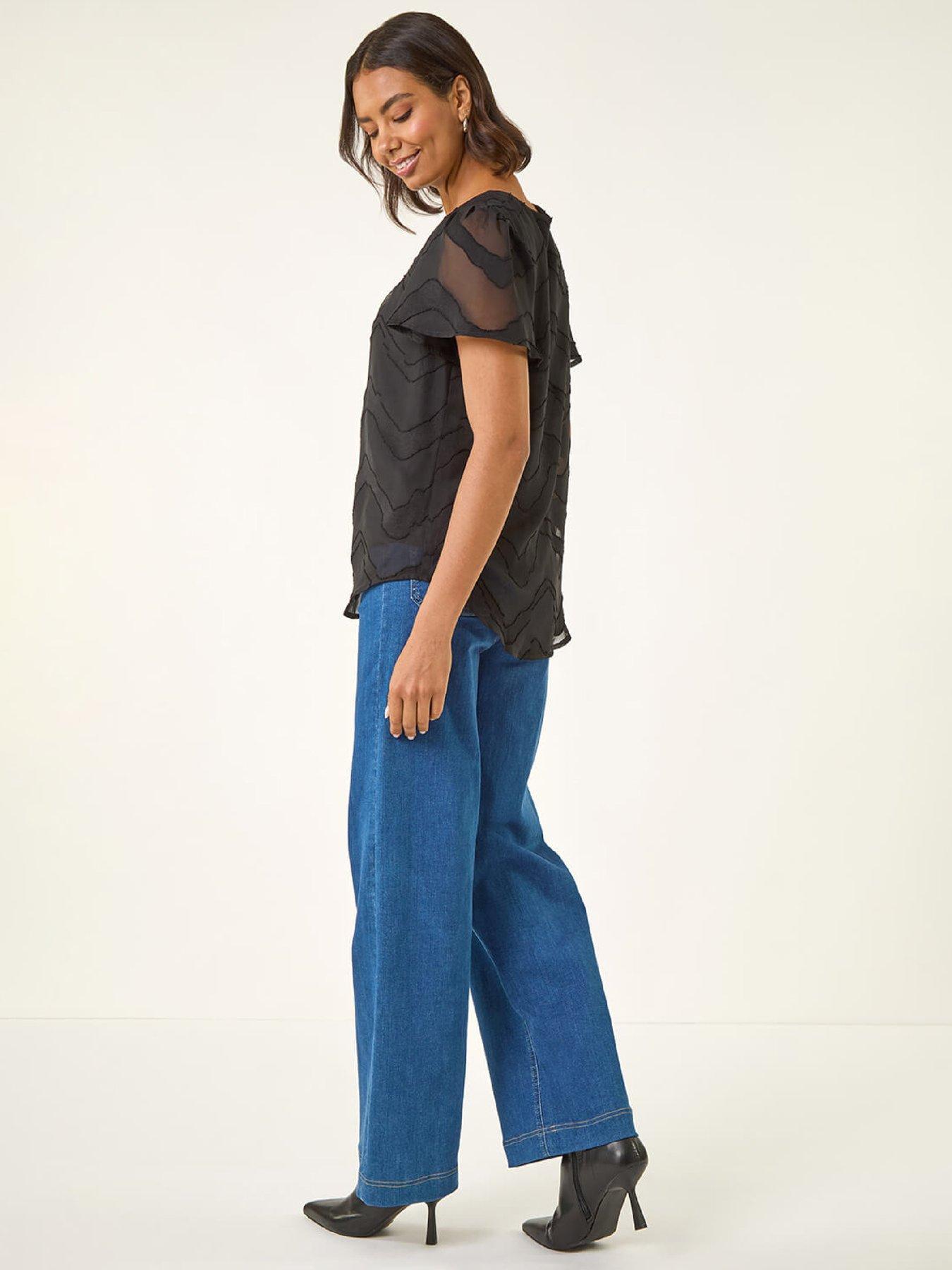  image of roman-jacquard-zig-zag-top