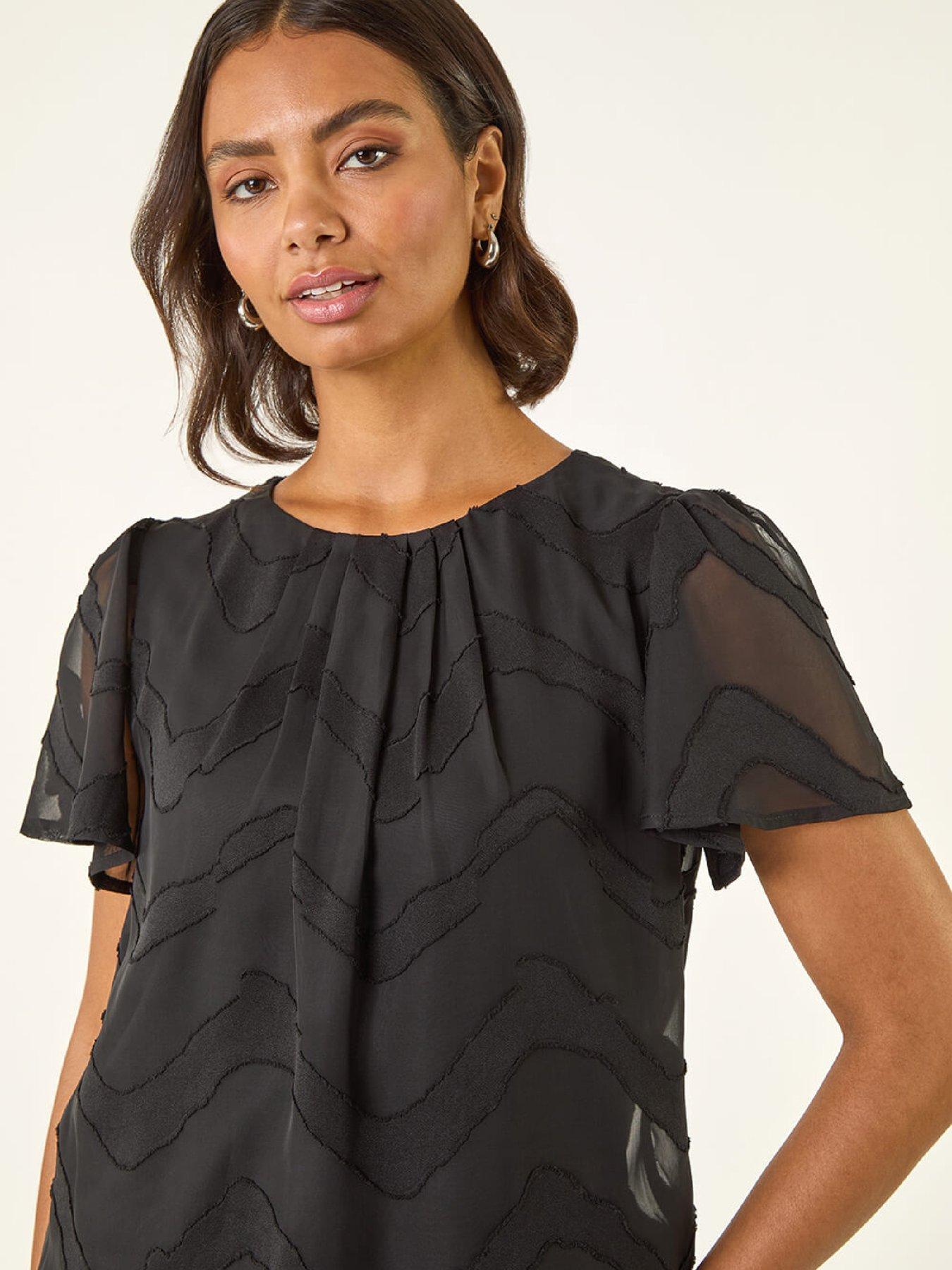  image of roman-jacquard-zig-zag-top