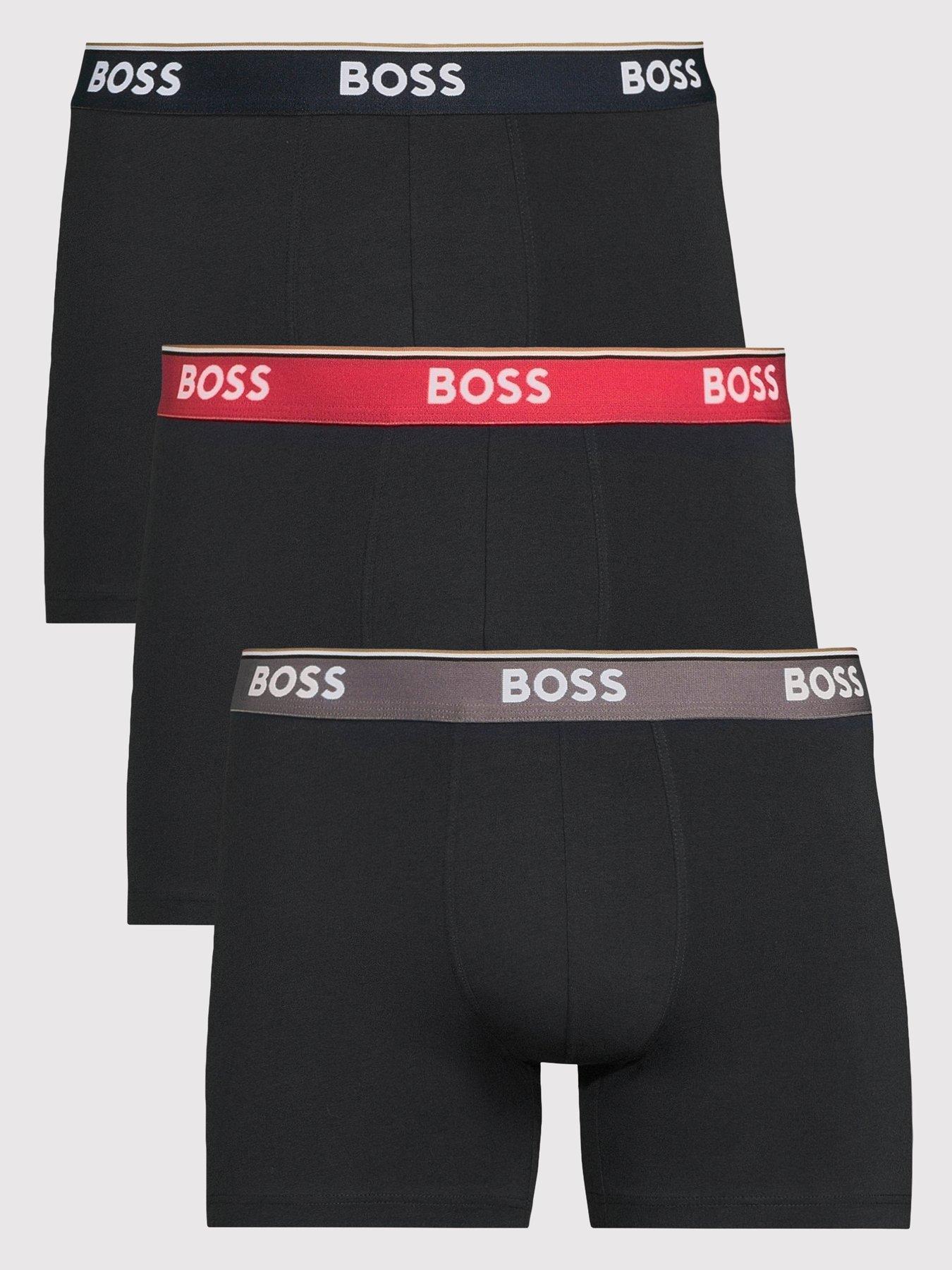 front image of boss-3-pack-power-boxer-briefs-blue