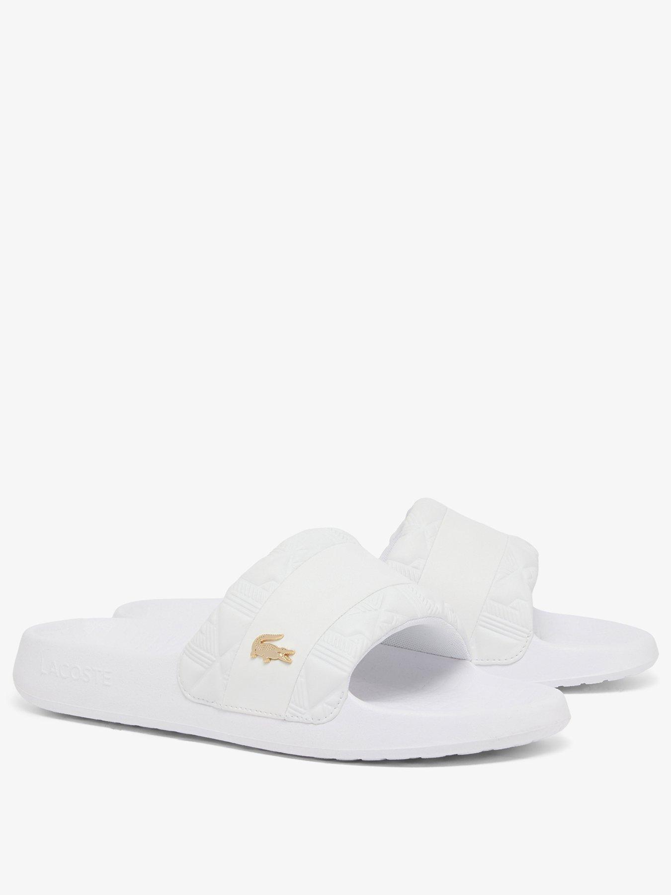 Image 2 of 6 of Lacoste Serve Hybrid Sliders - White