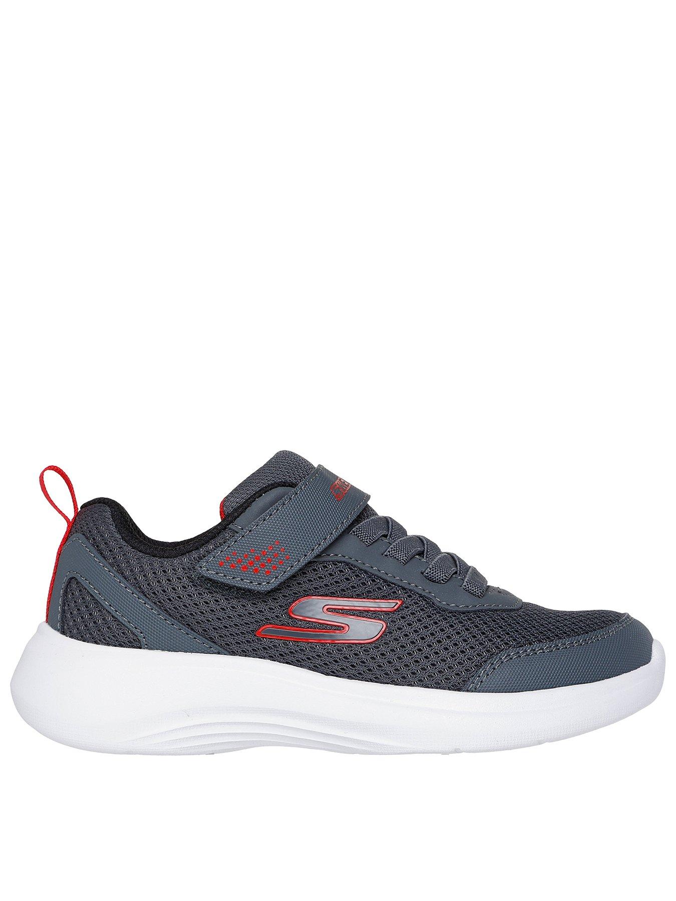  image of skechers-kids-selectors-reset-achieved-strap-trainer-charcoal