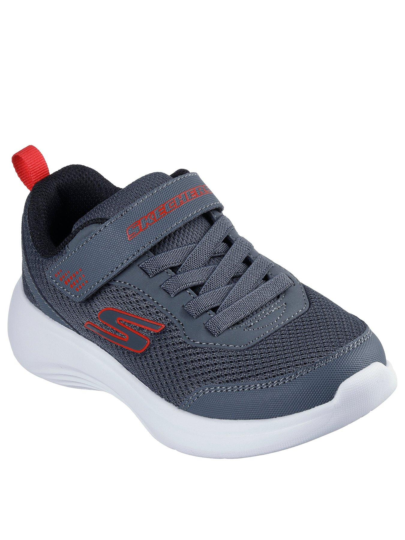  image of skechers-kids-selectors-reset-achieved-strap-trainer-charcoal