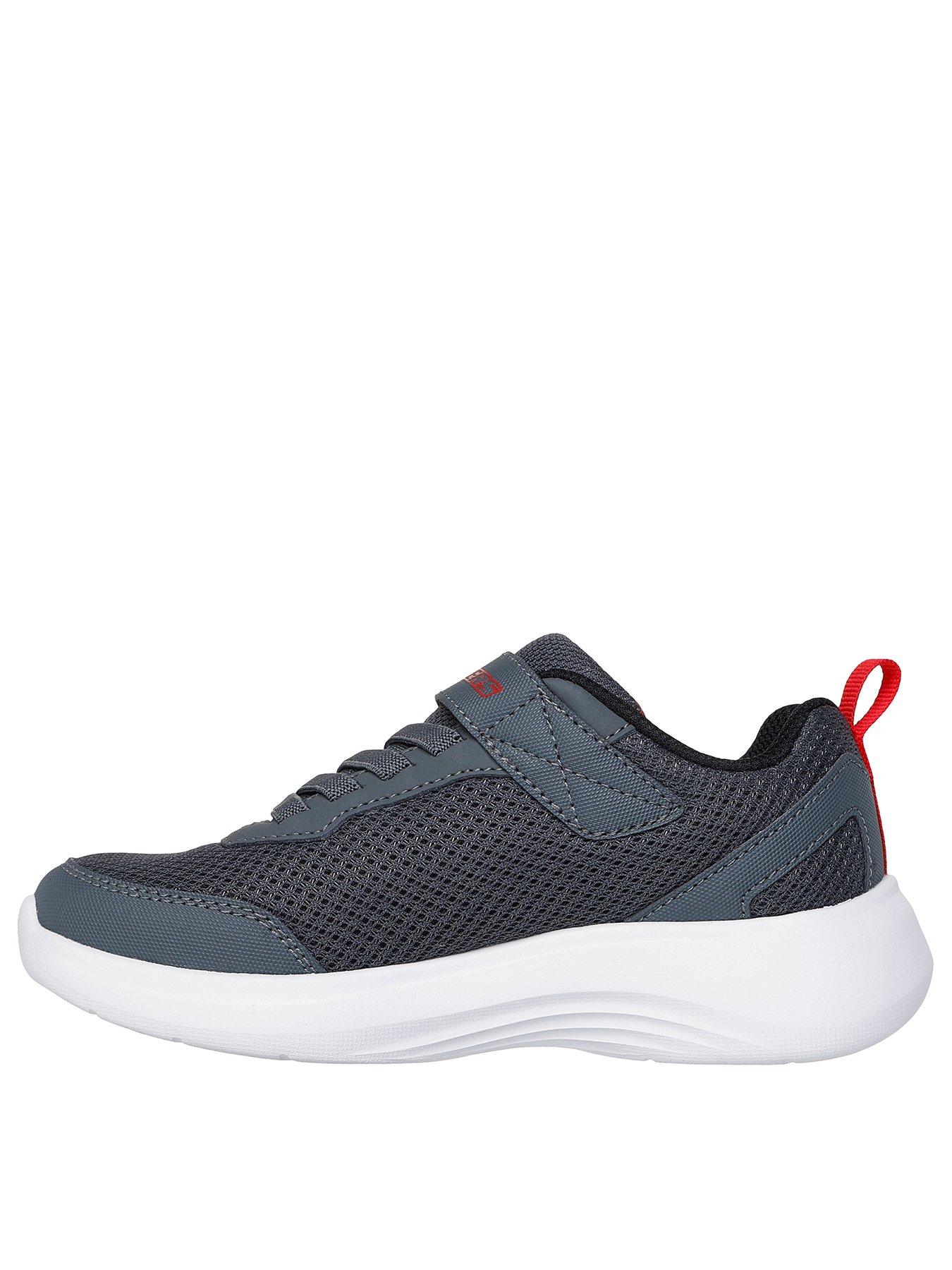  image of skechers-kids-selectors-reset-achieved-strap-trainer-charcoal
