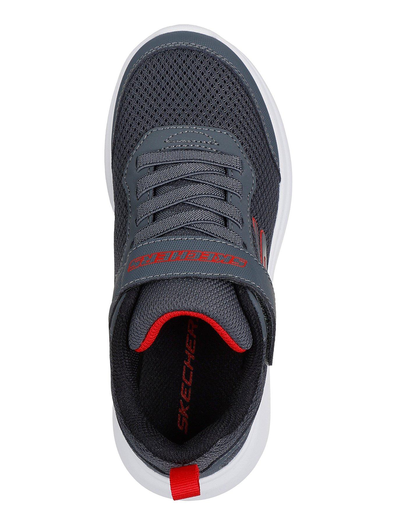  image of skechers-kids-selectors-reset-achieved-strap-trainer-charcoal