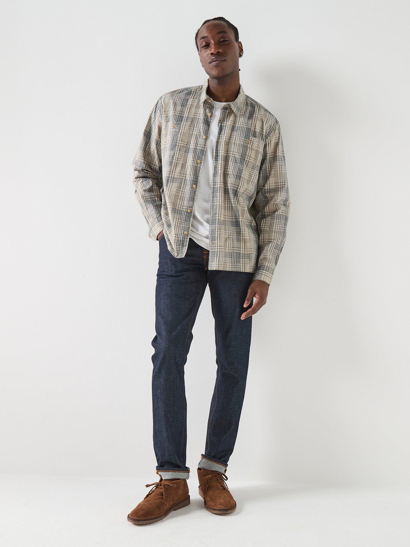  image of barbour-maxwell-checked-patch-relaxed-fit-shirt-khaki