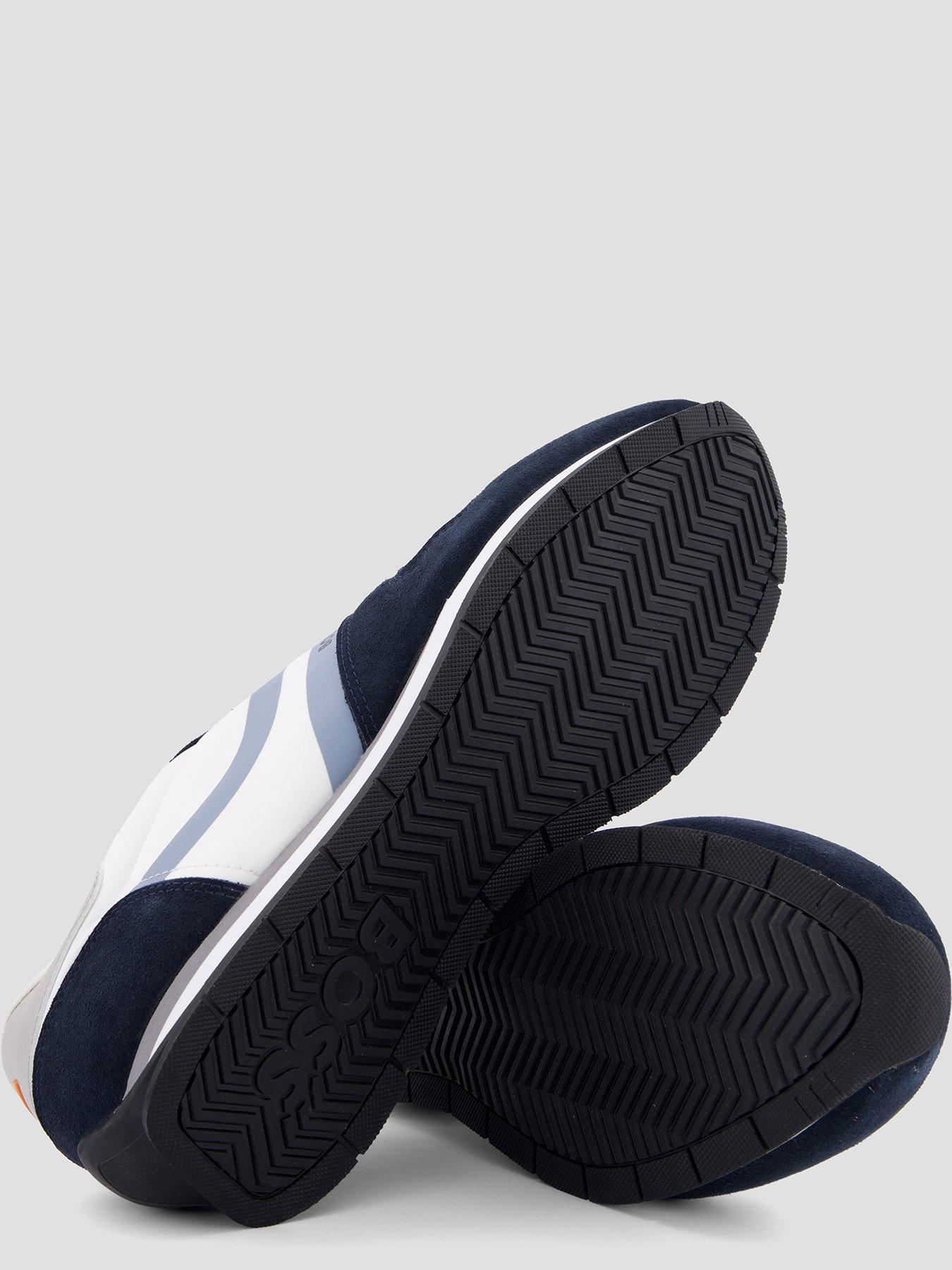 Image 4 of 7 of BOSS Orange Levon Runn Nylon Mix Trainers - Blue