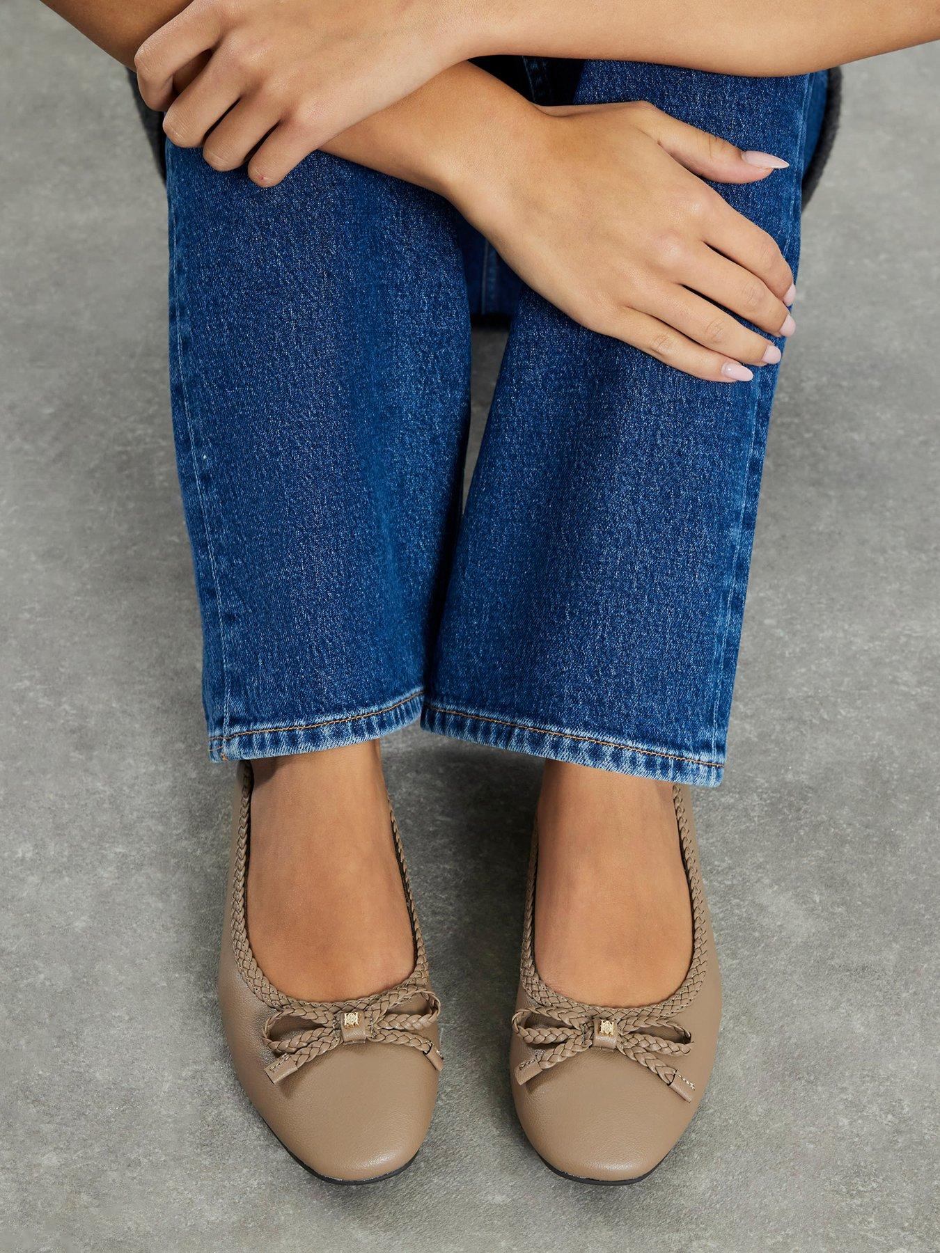 river-island-bow-trim-ballet-pumps-beige