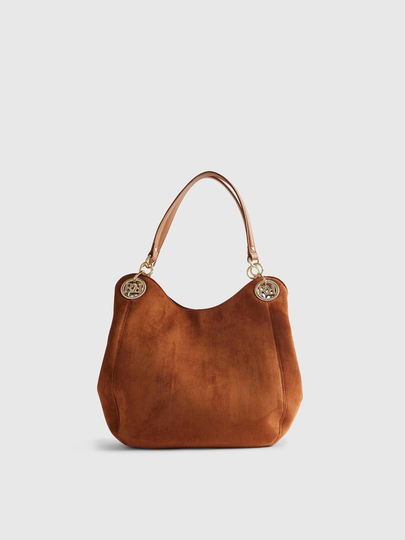  image of river-island-branded-eyelet-slouch-bag-brown