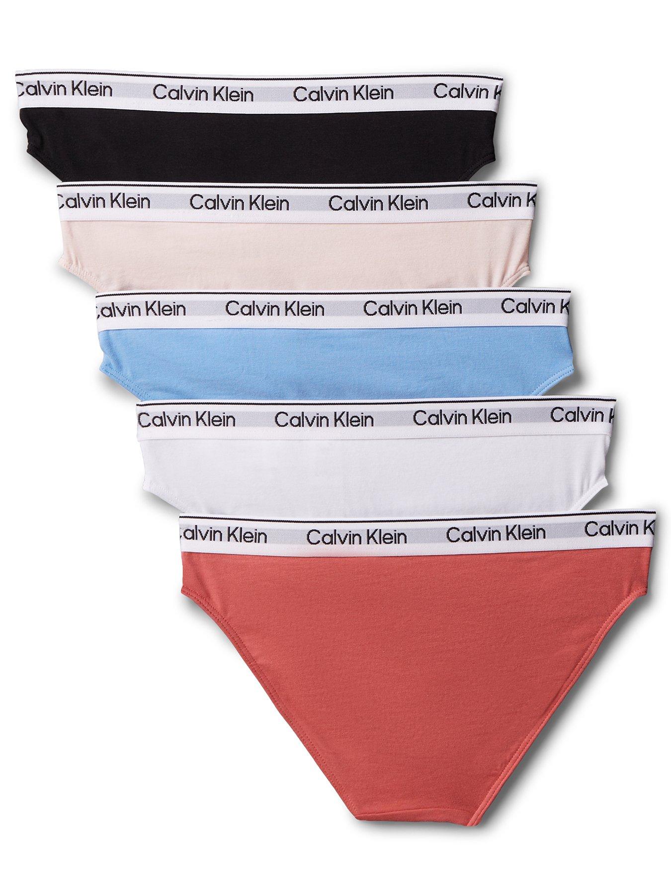 Image 2 of 2 of Calvin Klein Girls 5 Pack Modern Cotton Bikini Briefs - Multi