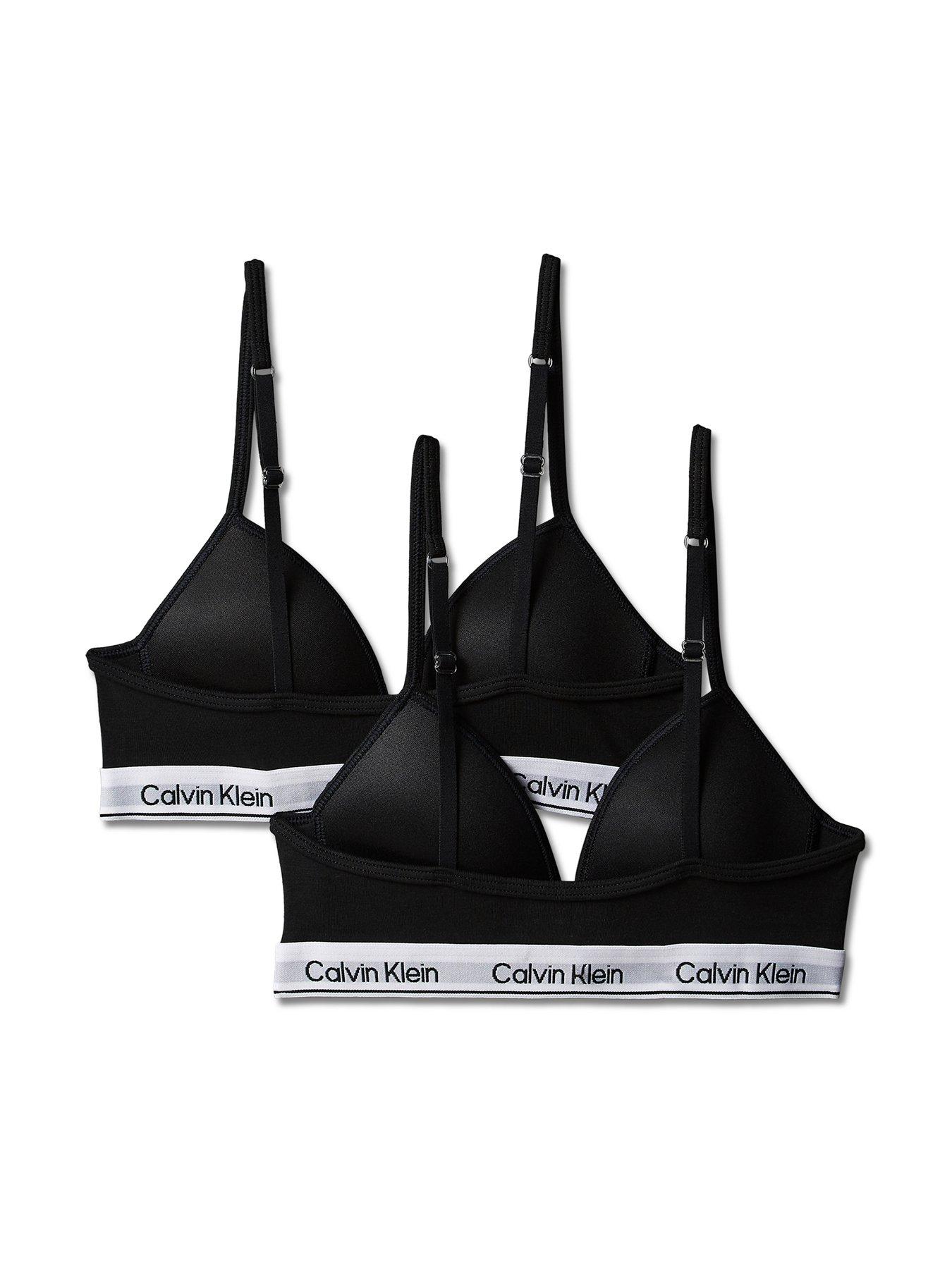 Image 1 of 1 of Calvin Klein Girls 2 Pack Modern Cotton Triangle Bra - Multi