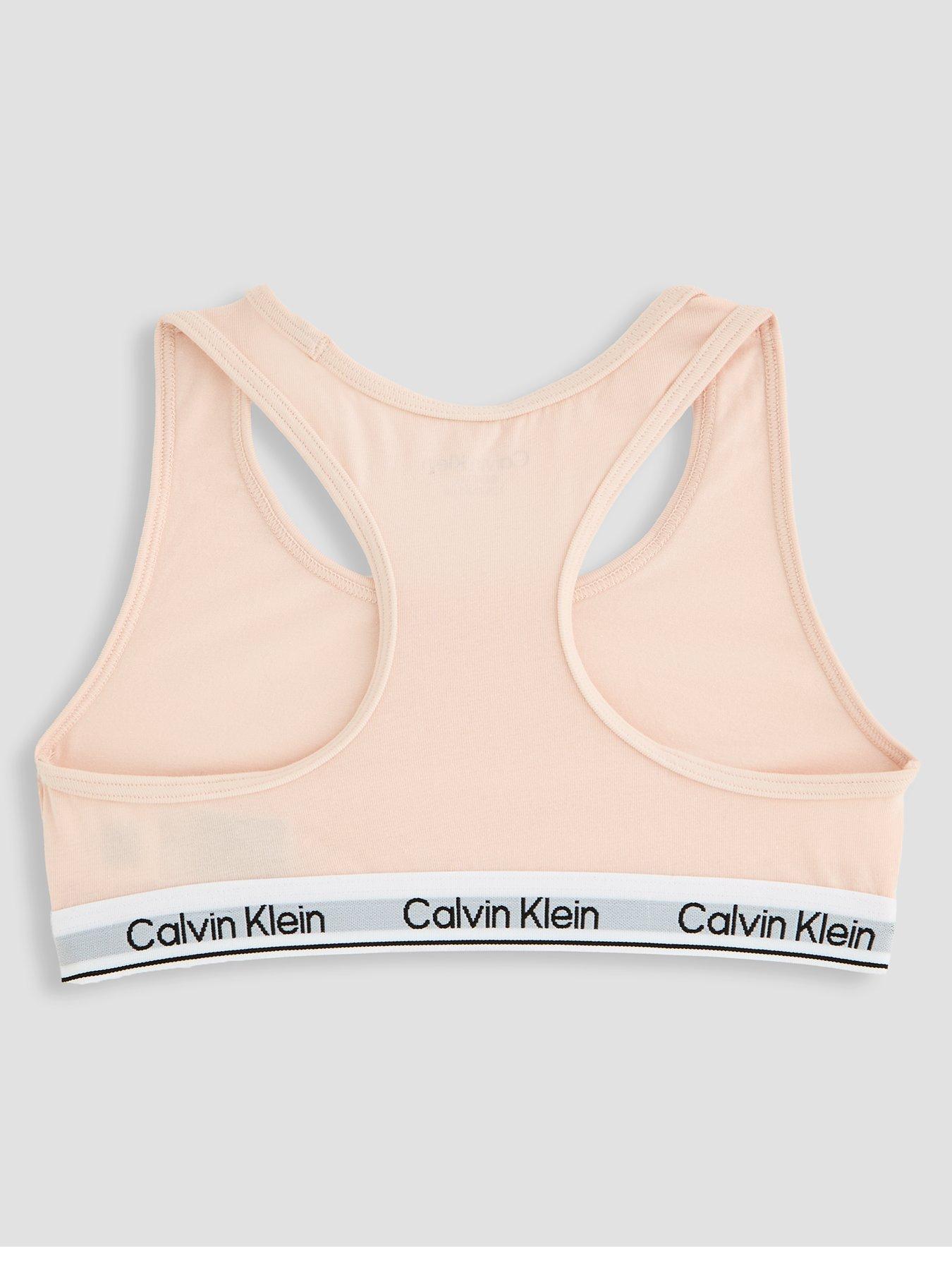 Image 3 of 5 of Calvin Klein Girls 2 Pack Modern Cotton Bralette - Multi