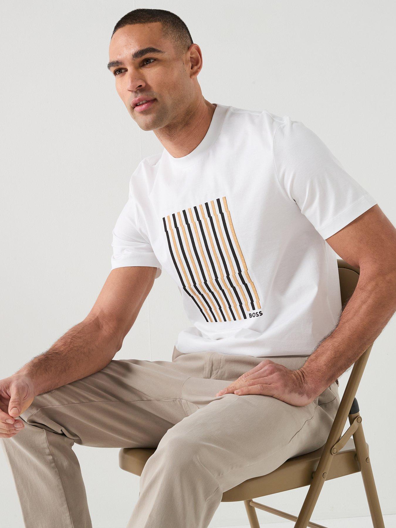 Image 4 of 5 of BOSS C-Thompson 41 Embroidered Logo T-Shirt - White