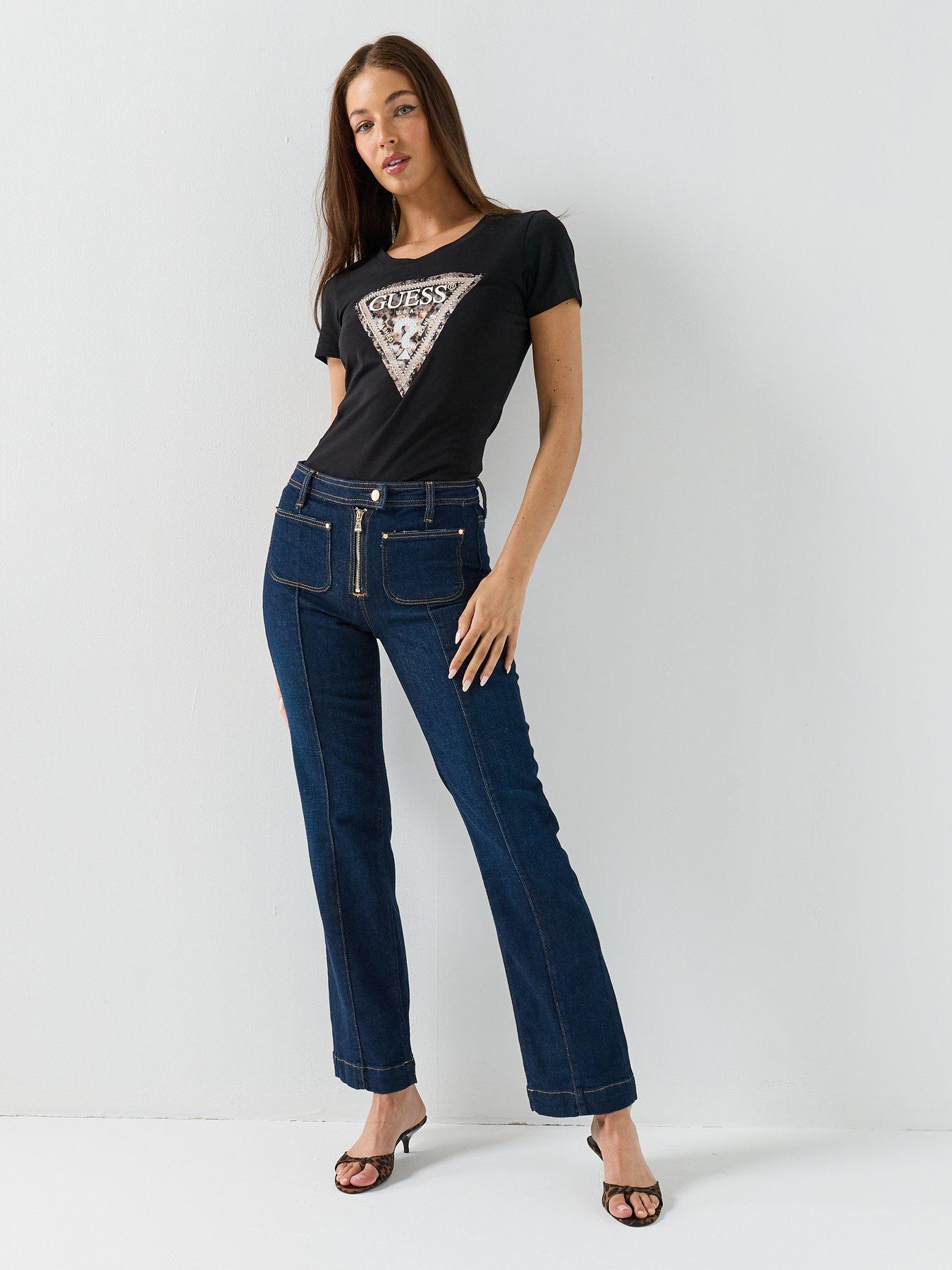  image of guess-jeans-nicky-high-zip-blue
