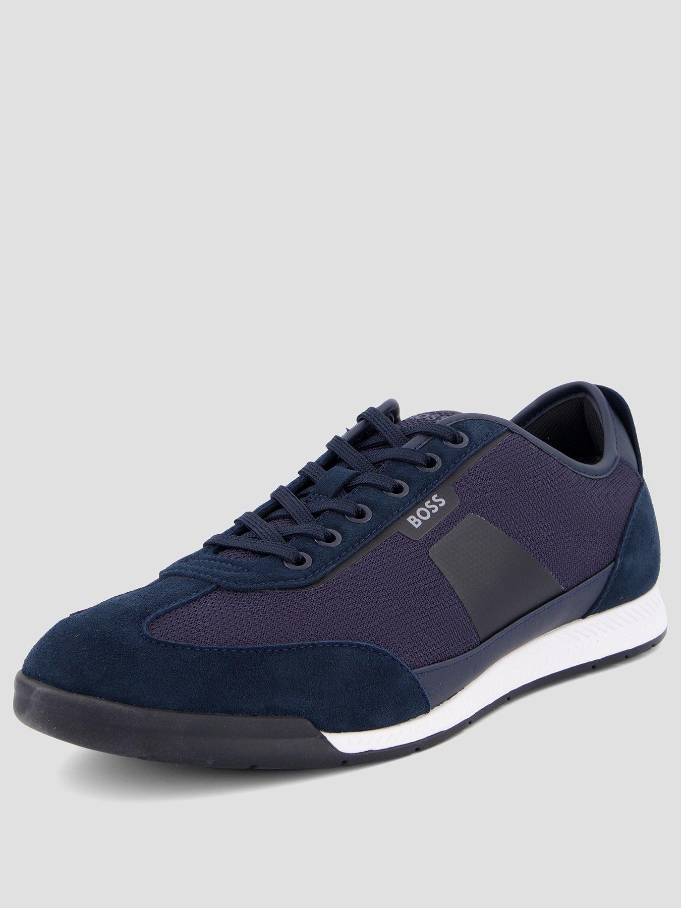 Image 2 of 7 of BOSS Nitan Low Profile Nylon Trainers - Navy