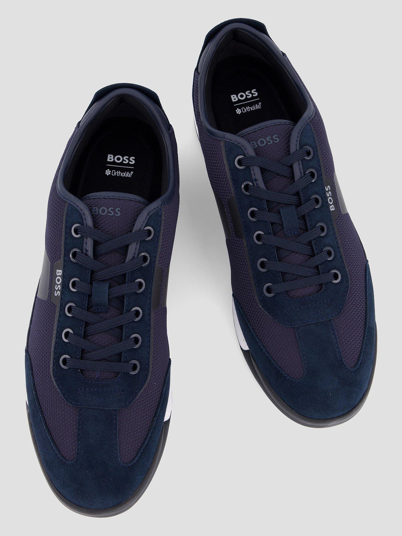 Image 3 of 7 of BOSS Nitan Low Profile Nylon Trainers - Navy