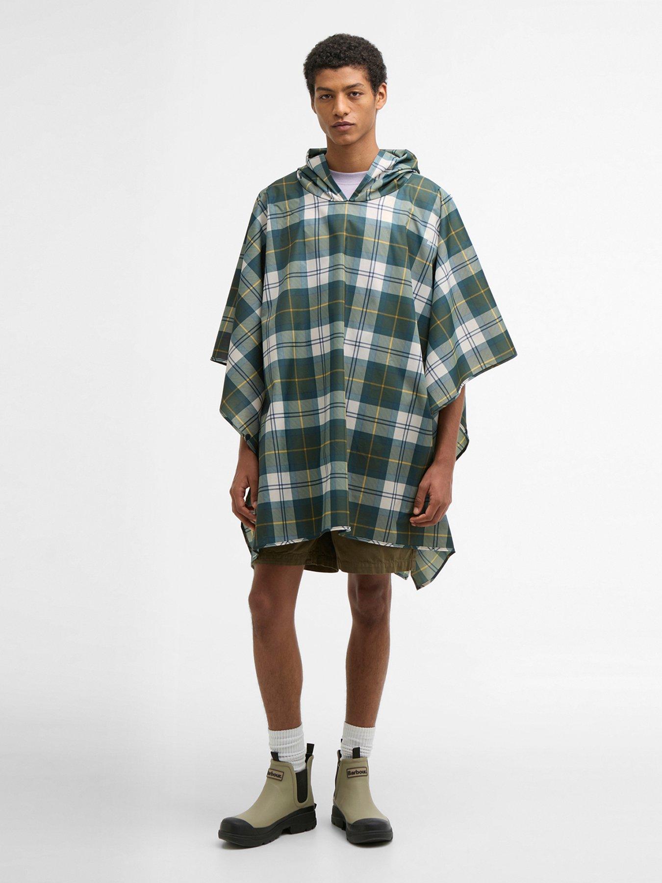 barbour-tartan-showerproof-poncho-rain-jacket-green