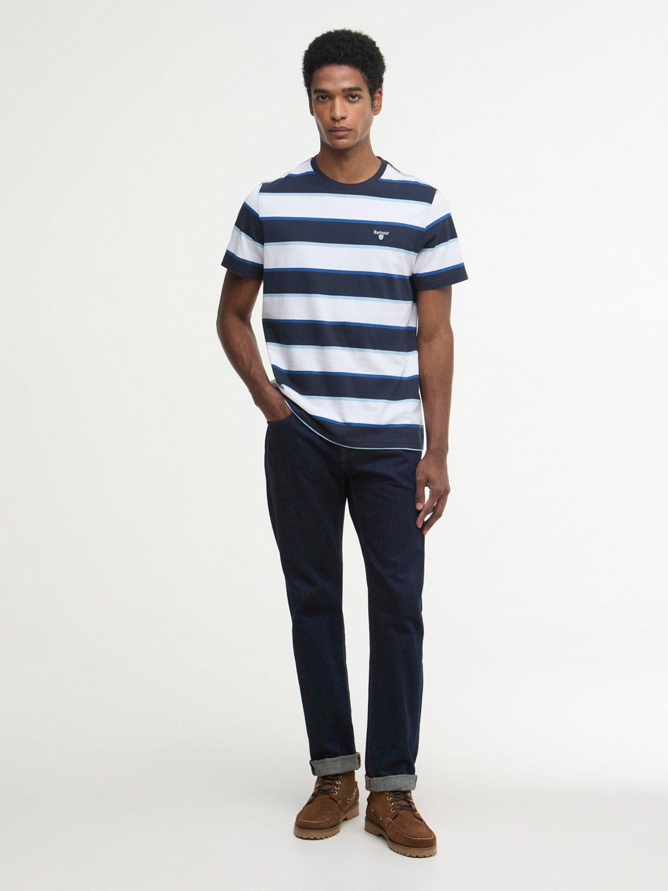 Image 3 of 5 of Barbour Meldon Stripe T-Shirt - Navy
