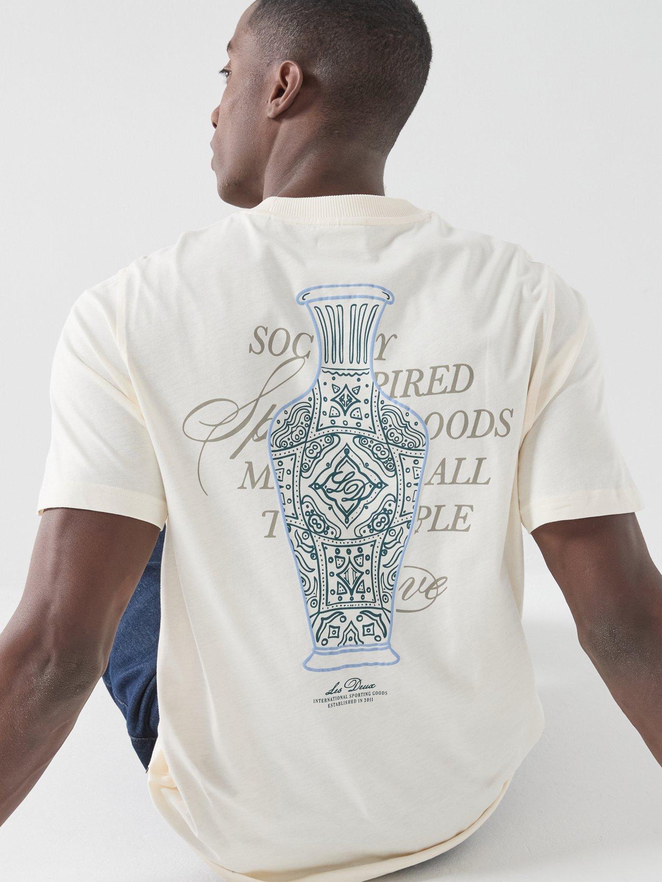 Les Deux Ben Faience Back Graphic T-Shirt - Off White