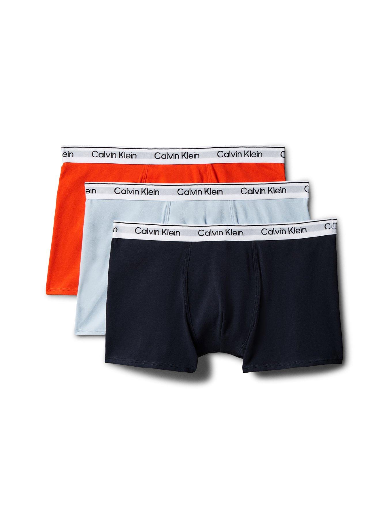 Calvin Klein Boys 3 Pack Modern Cotton Trunk - Multi