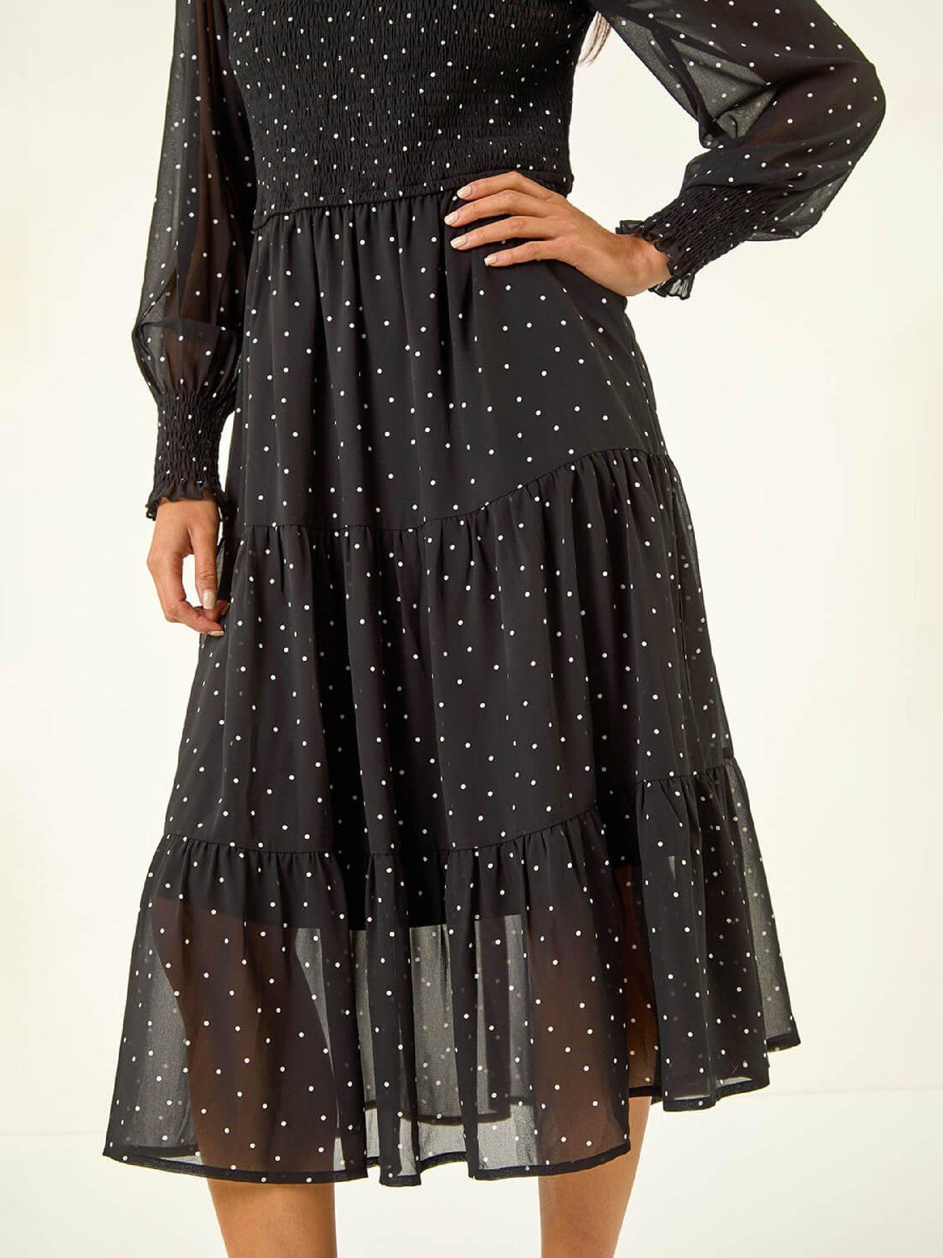  image of roman-petite-spot-print-maxi-dress